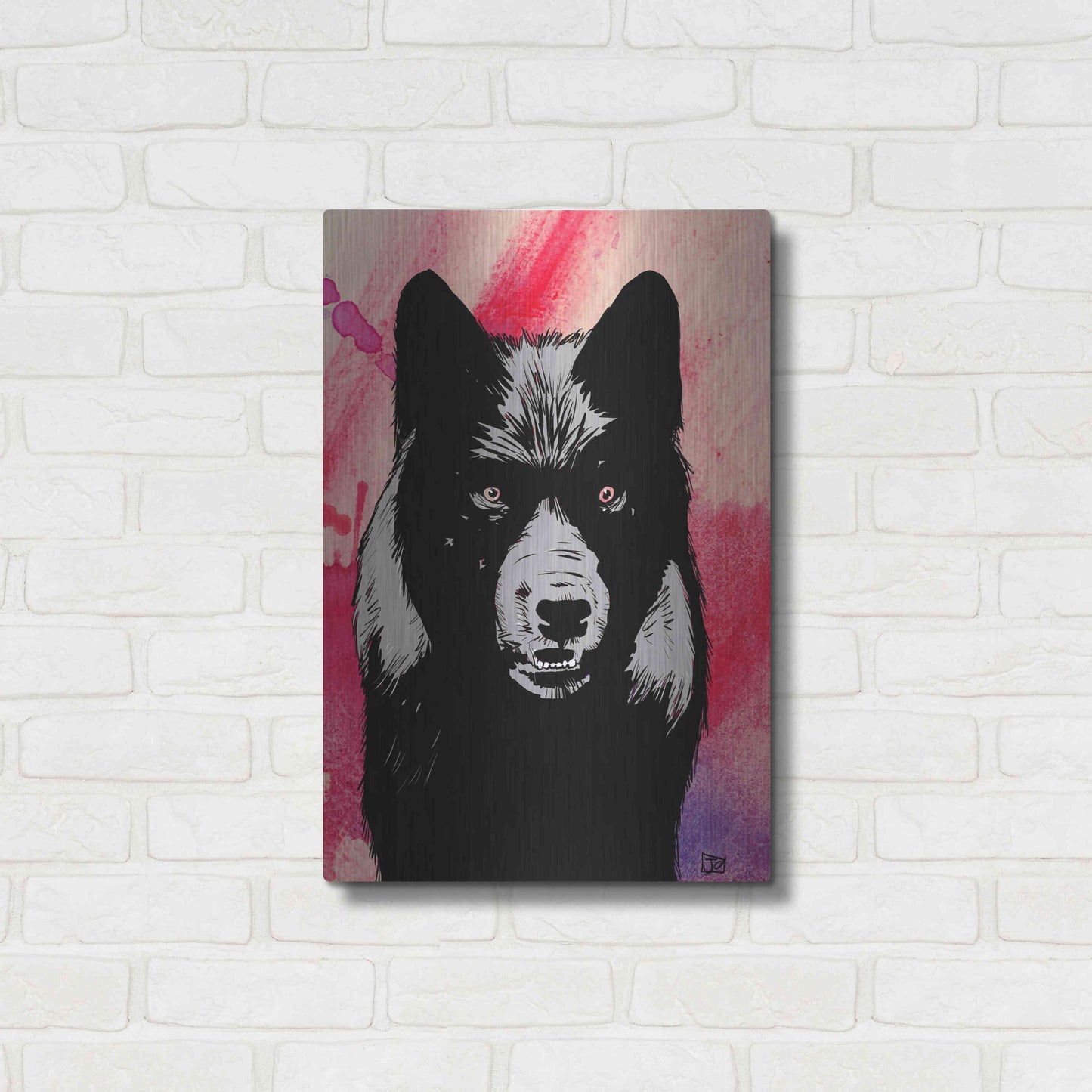 Luxe Metal Art 'Wolf' by Giuseppe Cristiano, Metal Wall Art,16x24