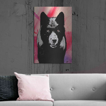 Luxe Metal Art 'Wolf' by Giuseppe Cristiano, Metal Wall Art,24x36