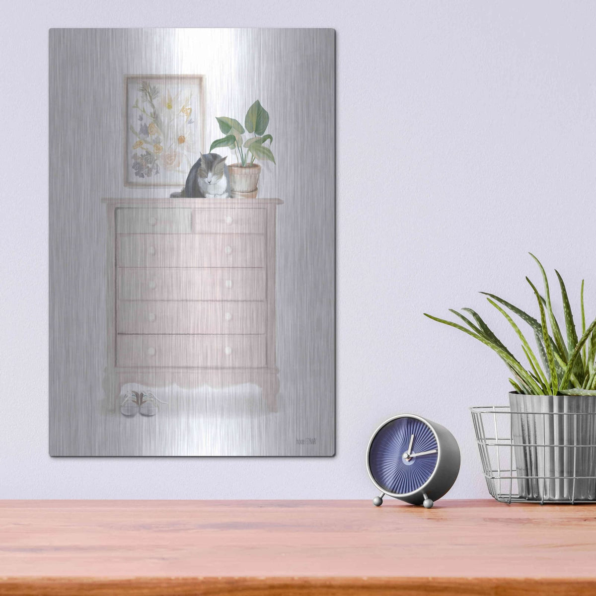 'Cat Nap Spot' by House Fenway – Metal Wall Art, 12x16 room view