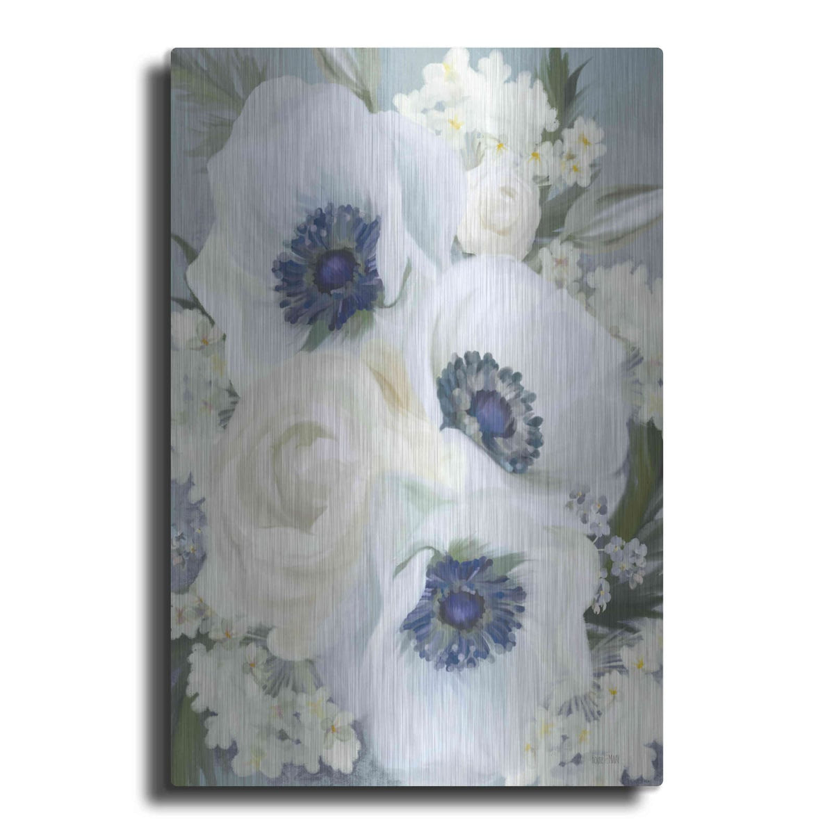 'Anemones in Blue I' by House Fenway – Metal Wall Art