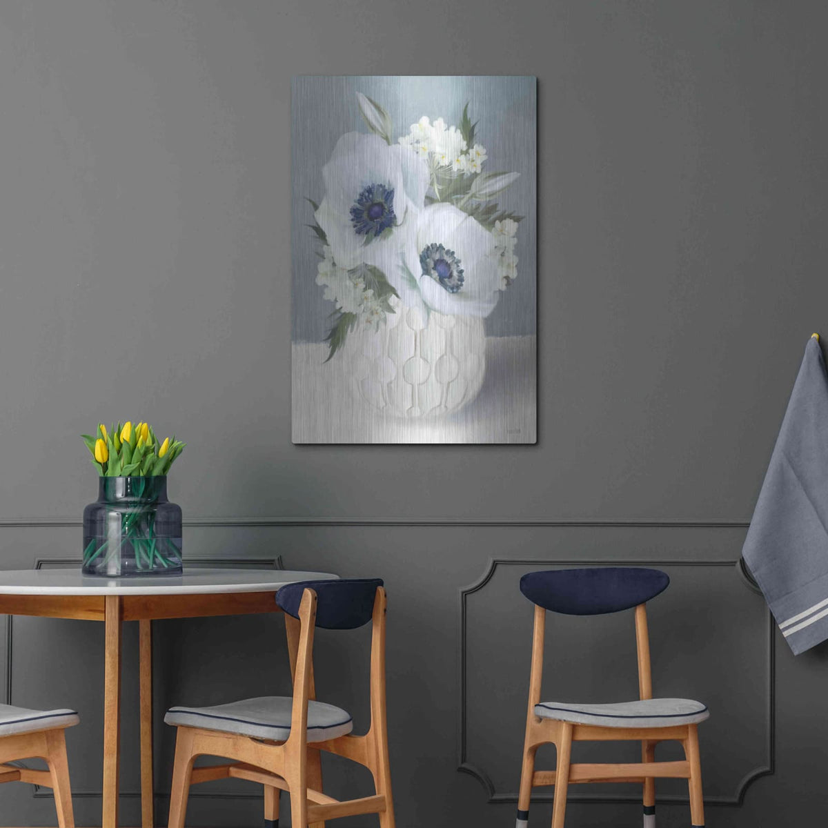 'Anemones in Blue II' by House Fenway – Metal Wall Art, 24x36 room view