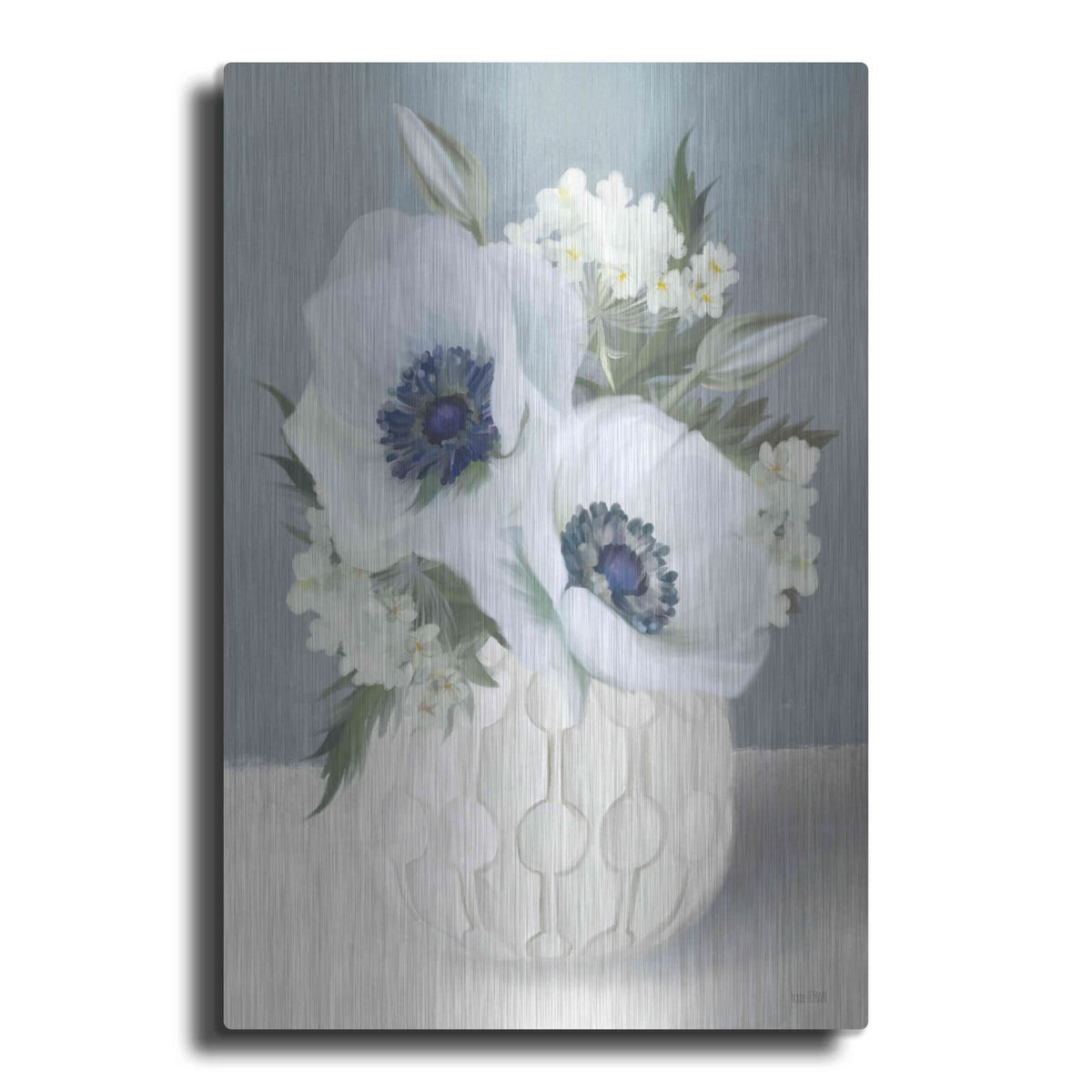 'Anemones in Blue II' by House Fenway – Metal Wall Art