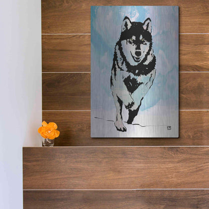Luxe Metal Art 'Wolf 2' by Giuseppe Cristiano, Metal Wall Art,12x16