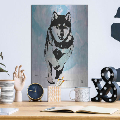 Luxe Metal Art 'Wolf 2' by Giuseppe Cristiano, Metal Wall Art,12x16