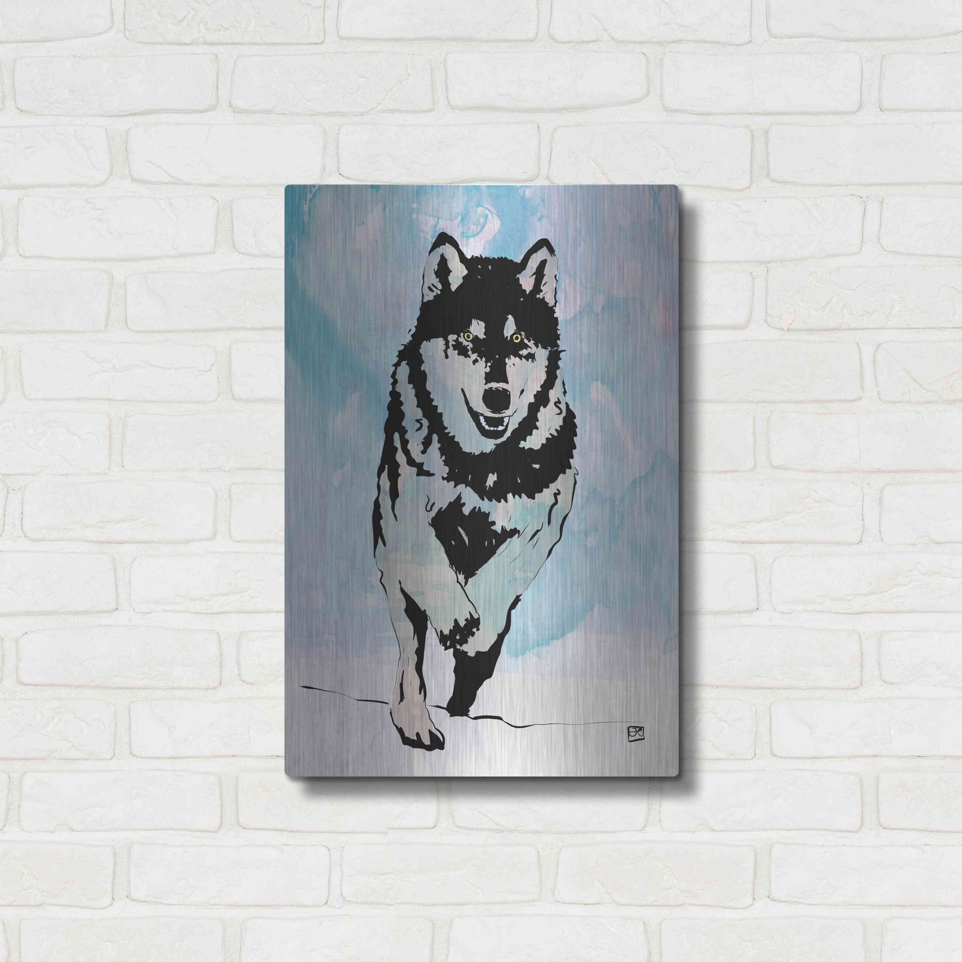 Luxe Metal Art 'Wolf 2' by Giuseppe Cristiano, Metal Wall Art,16x24