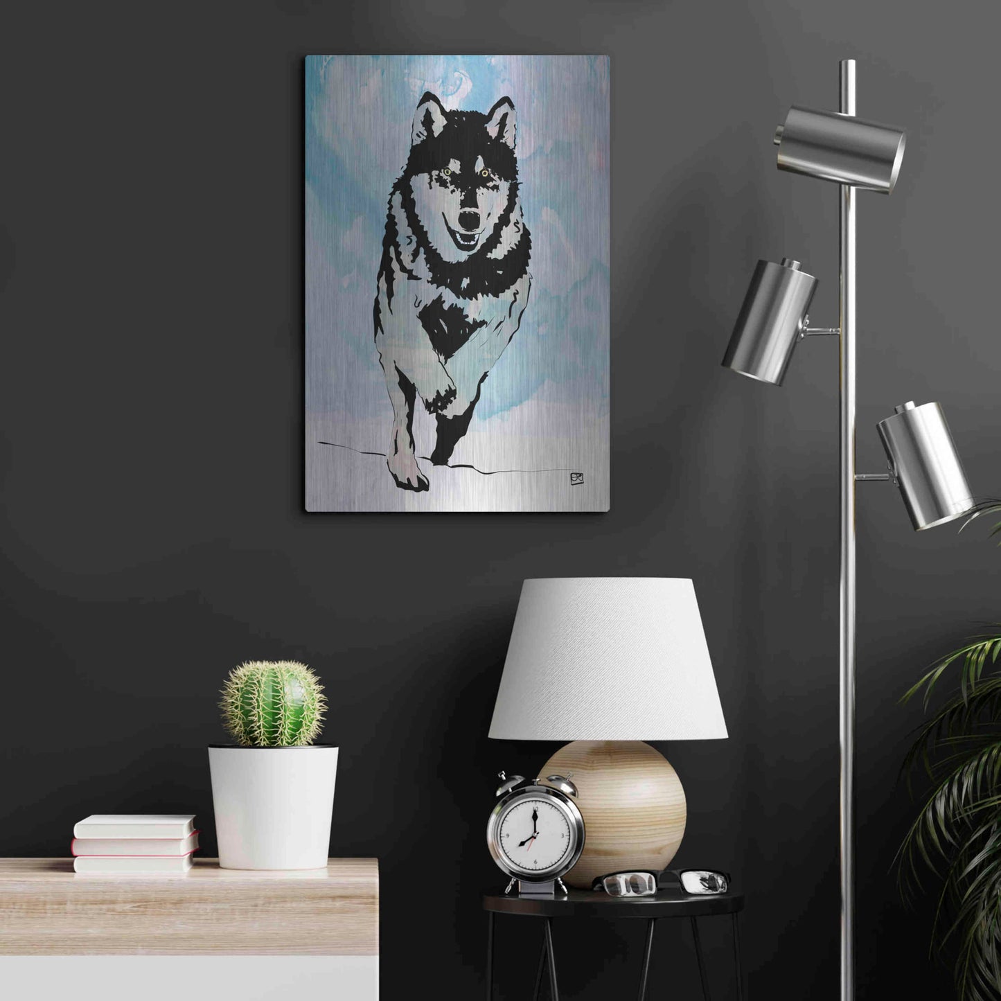 Luxe Metal Art 'Wolf 2' by Giuseppe Cristiano, Metal Wall Art,16x24