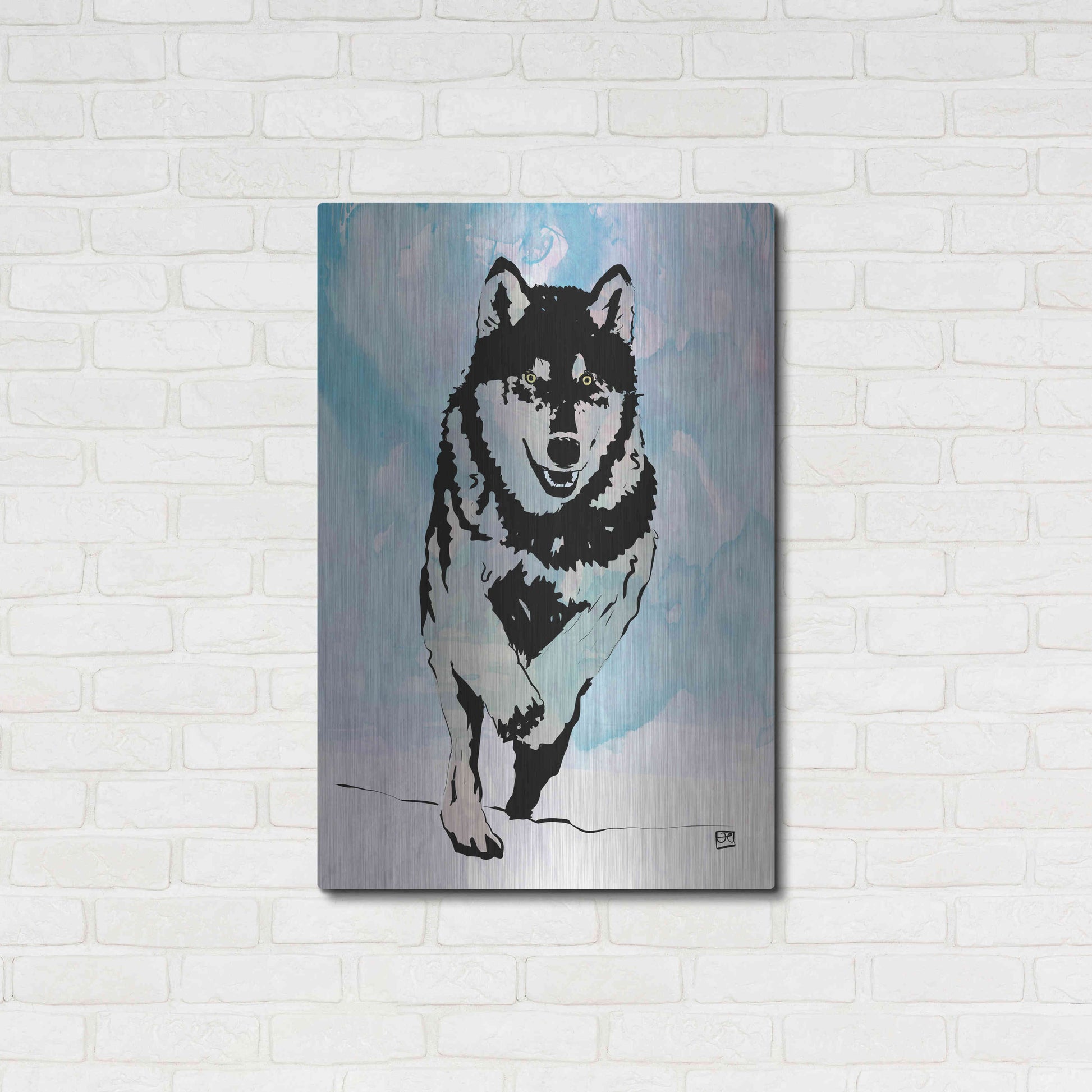 Luxe Metal Art 'Wolf 2' by Giuseppe Cristiano, Metal Wall Art,24x36