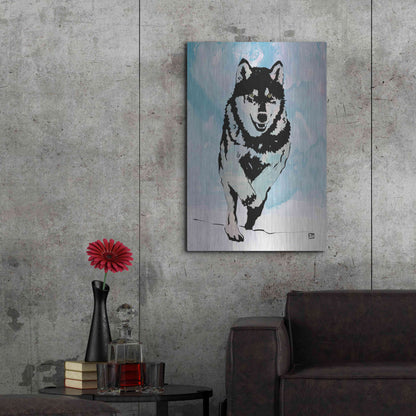 Luxe Metal Art 'Wolf 2' by Giuseppe Cristiano, Metal Wall Art,24x36