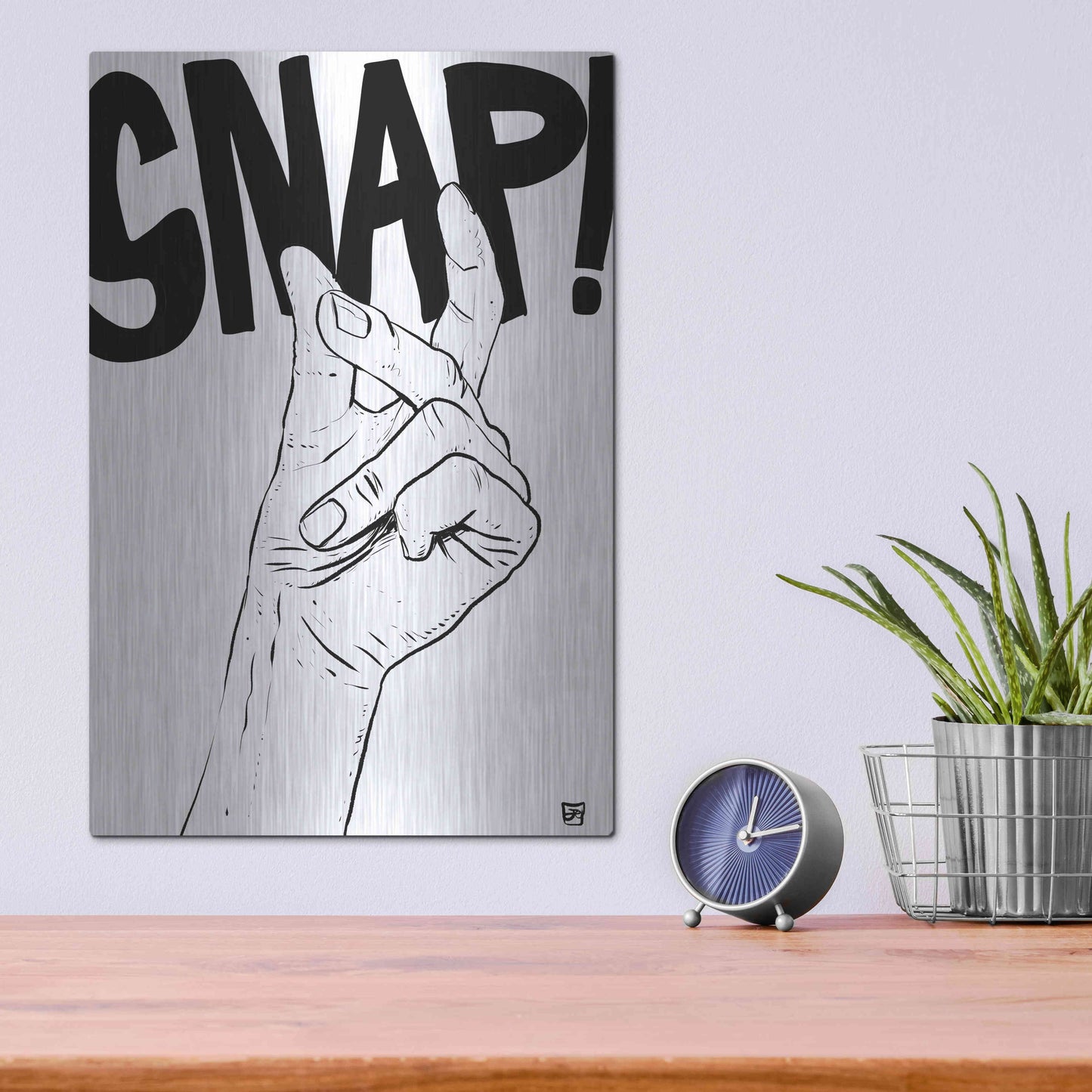 Luxe Metal Art 'Snap' by Giuseppe Cristiano, Metal Wall Art,12x16