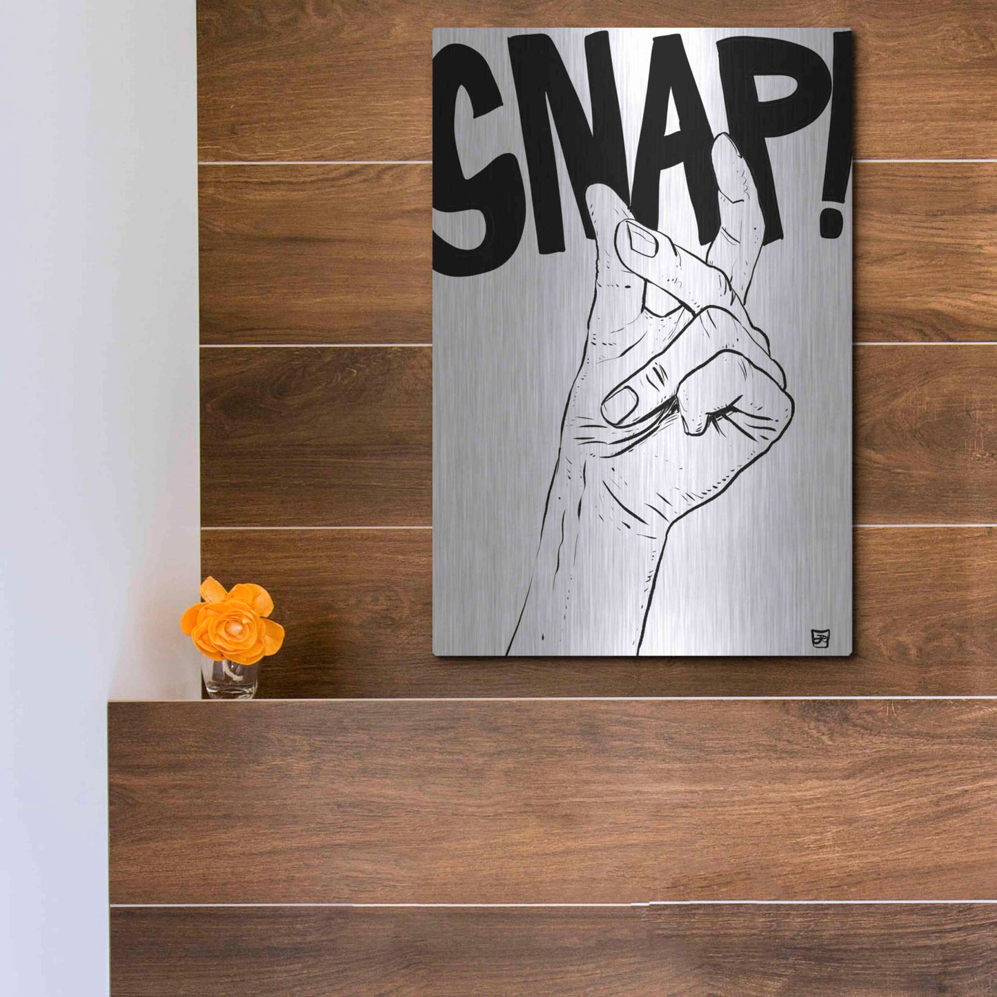 Luxe Metal Art 'Snap' by Giuseppe Cristiano, Metal Wall Art,12x16