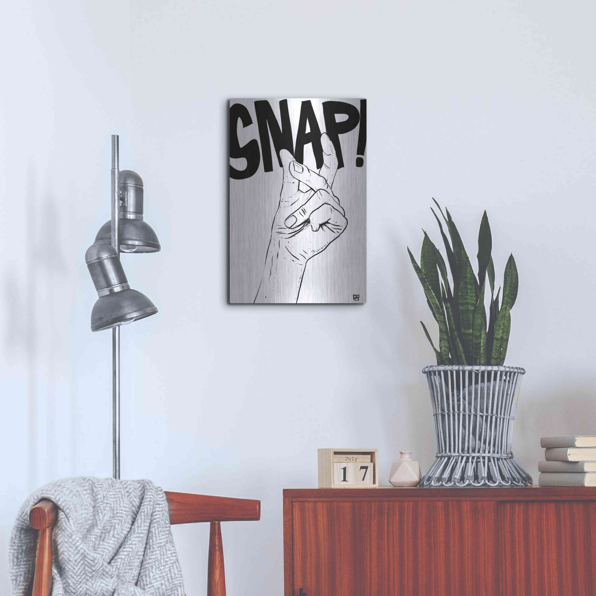 Luxe Metal Art 'Snap' by Giuseppe Cristiano, Metal Wall Art,16x24