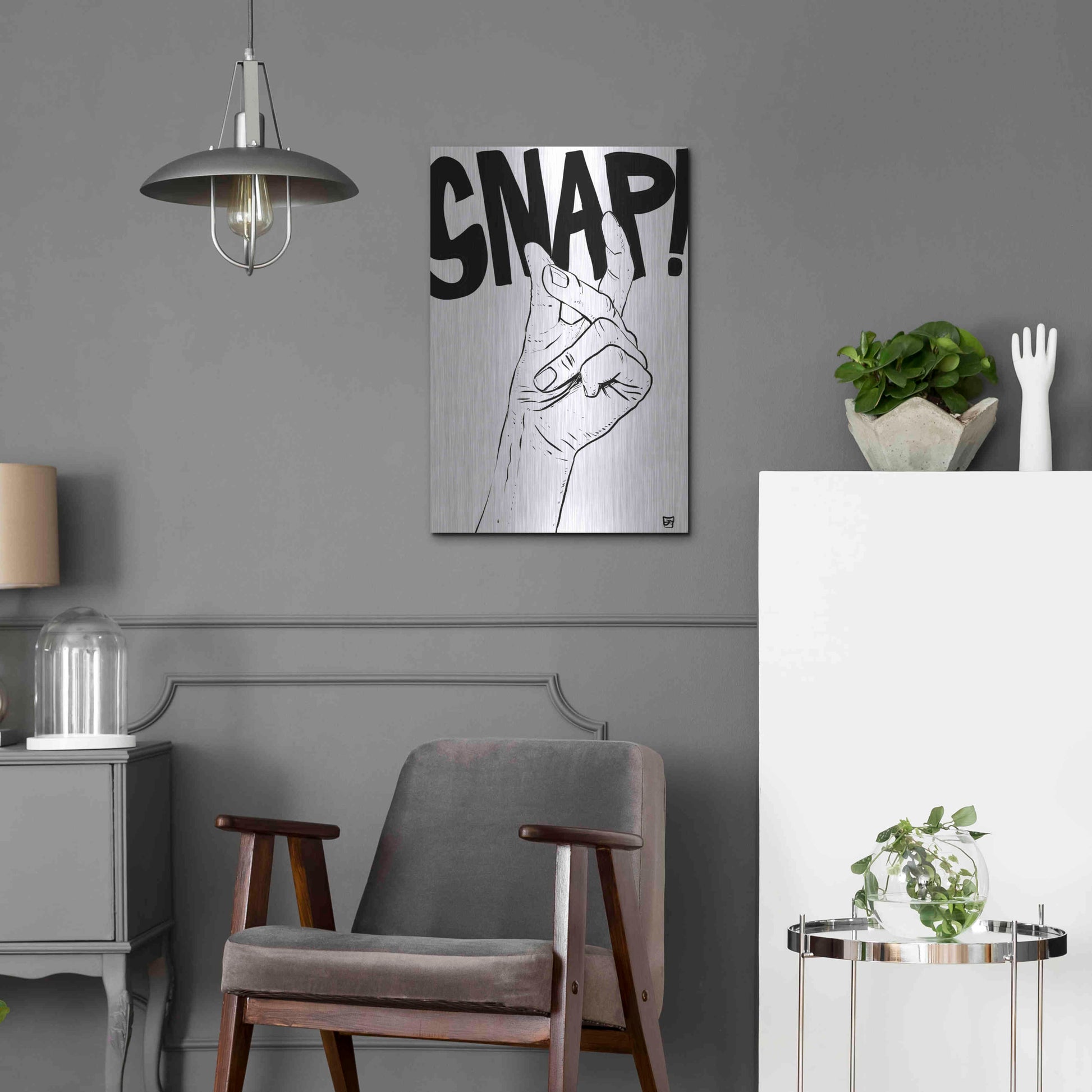 Luxe Metal Art 'Snap' by Giuseppe Cristiano, Metal Wall Art,16x24