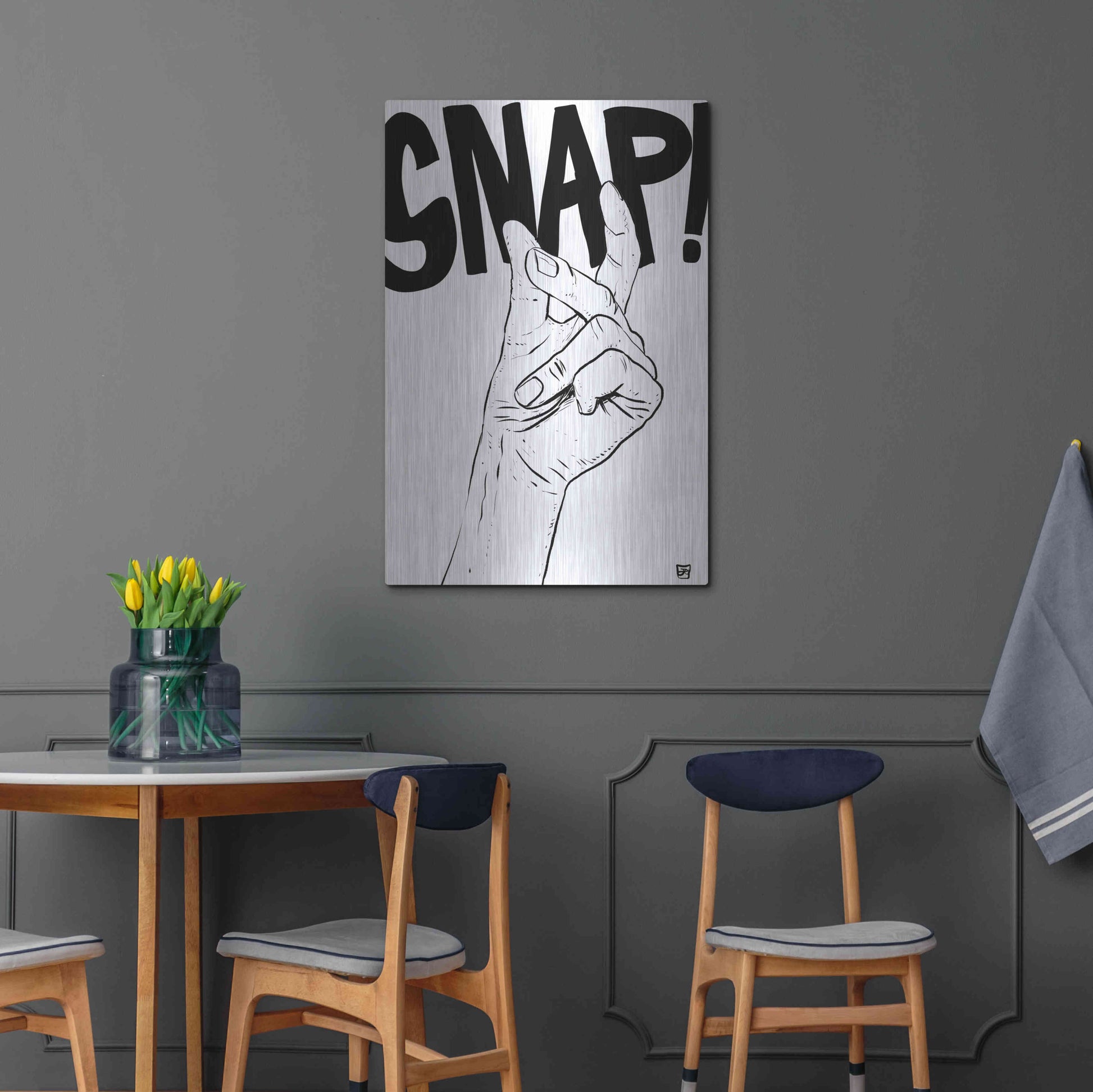 Luxe Metal Art 'Snap' by Giuseppe Cristiano, Metal Wall Art,24x36