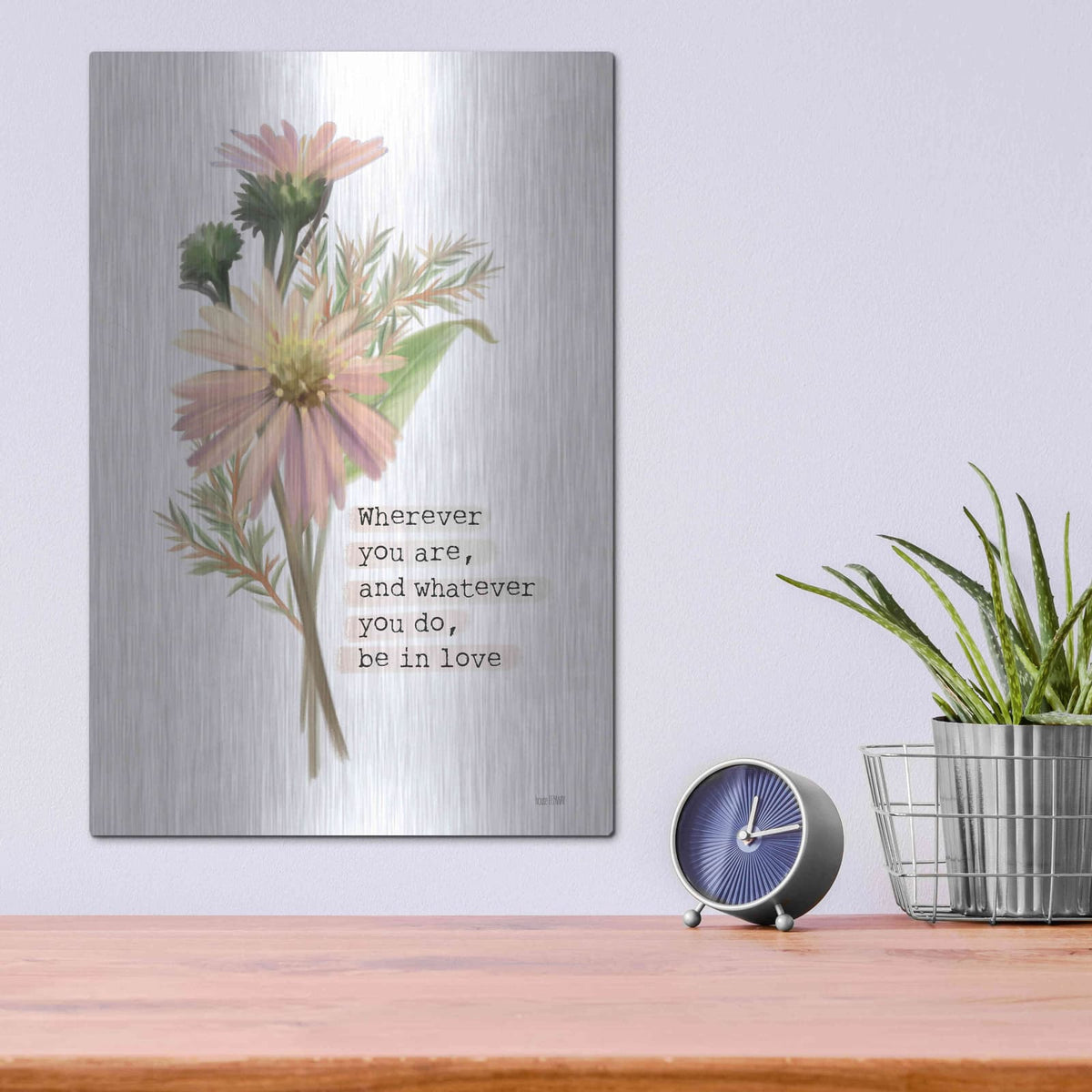 'Be in Love' by House Fenway – Metal Wall Art, 12x16 room view