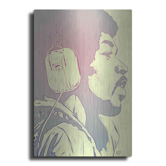 Luxe Metal Art 'Jimi Hendrix' by Giuseppe Cristiano, Metal Wall Art