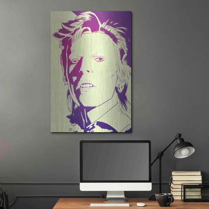 Luxe Metal Art 'David Bowie' by Giuseppe Cristiano, Metal Wall Art,24x36