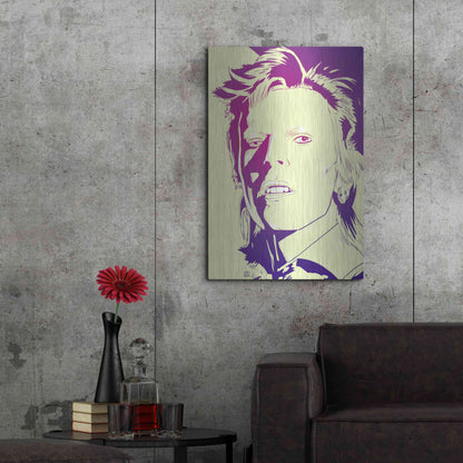 Luxe Metal Art 'David Bowie' by Giuseppe Cristiano, Metal Wall Art,24x36