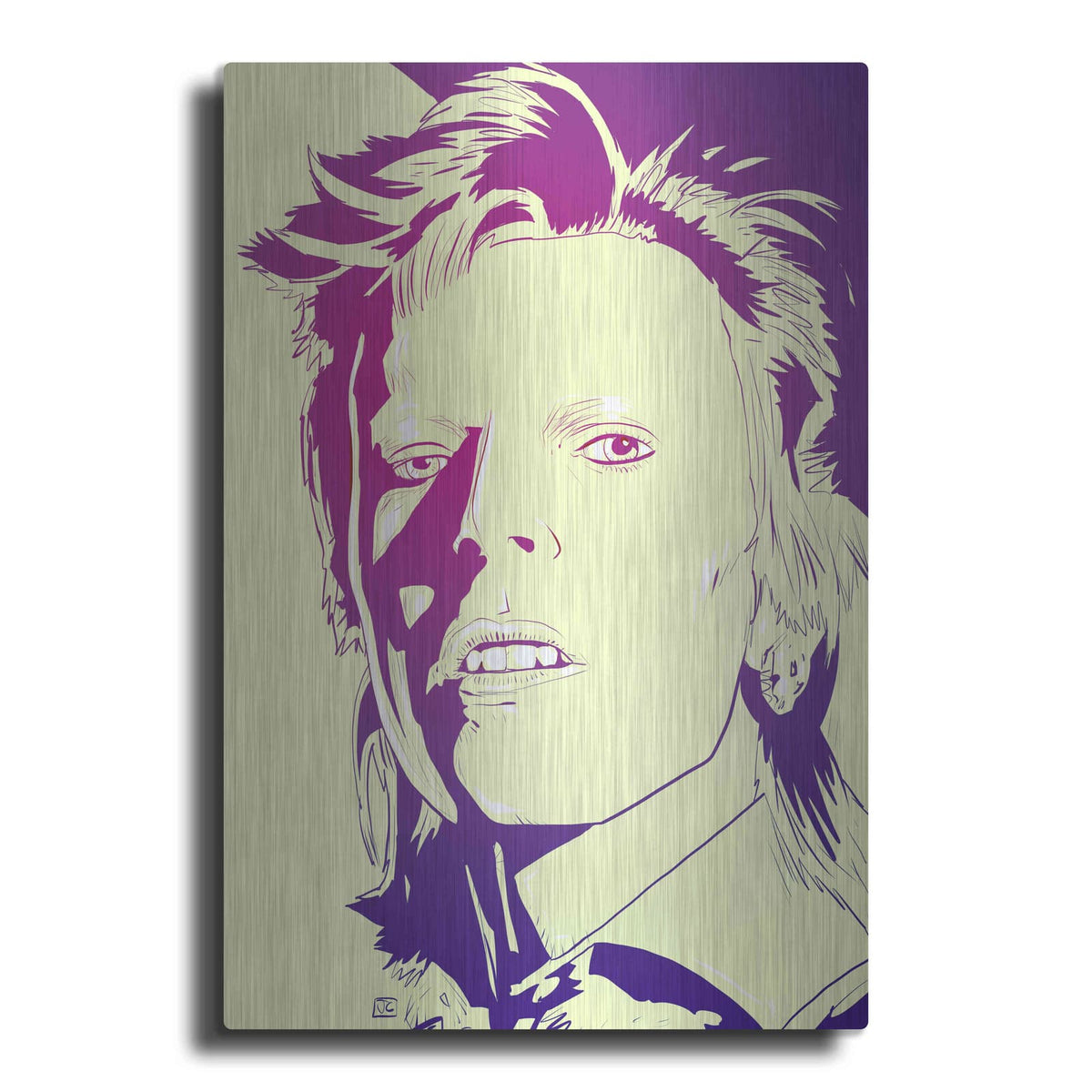 'David Bowie' by Giuseppe Cristiano – Metal Wall Art