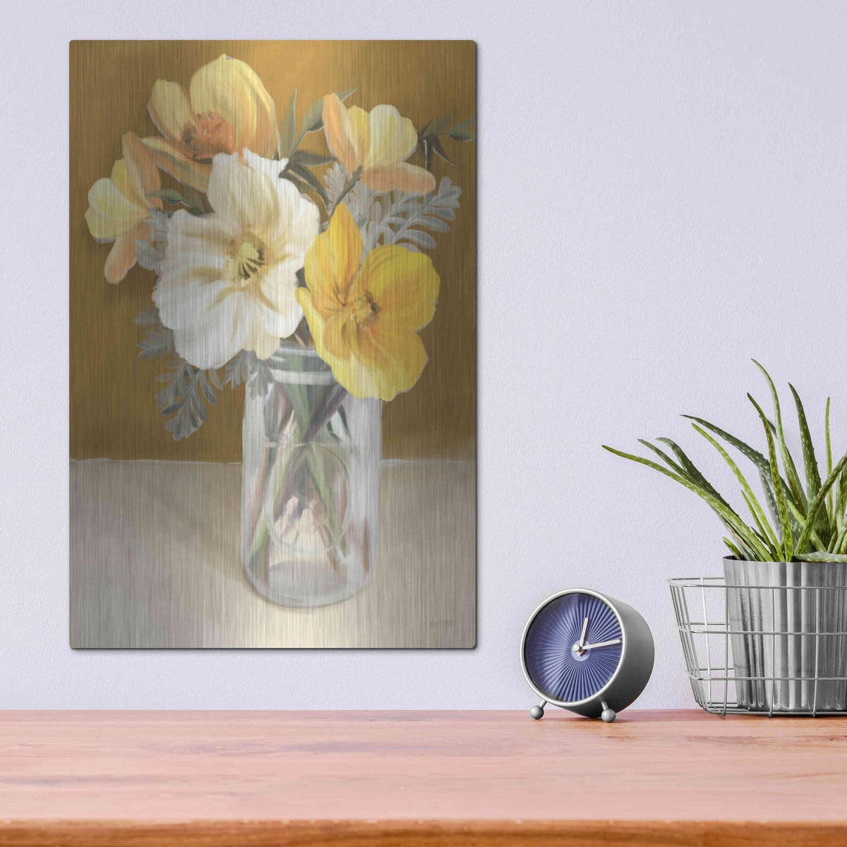 'Butterscotch Bunch' by House Fenway – Metal Wall Art, 12x16 room view