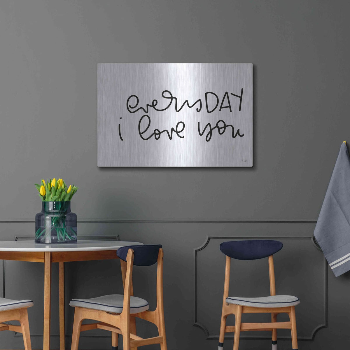 'Every Day I Love You' by Jaxn Blvd – Metal Wall Art, 36x24 room view
