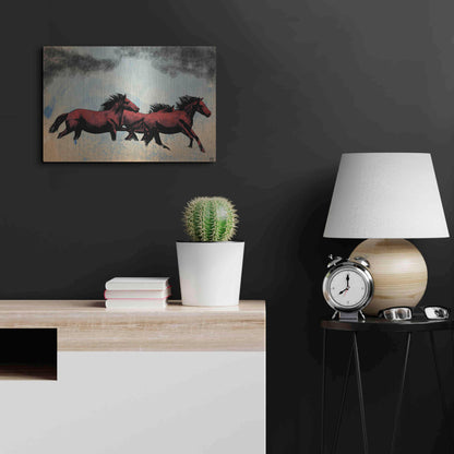 Luxe Metal Art 'Horses' by Giuseppe Cristiano, Metal Wall Art,24x16