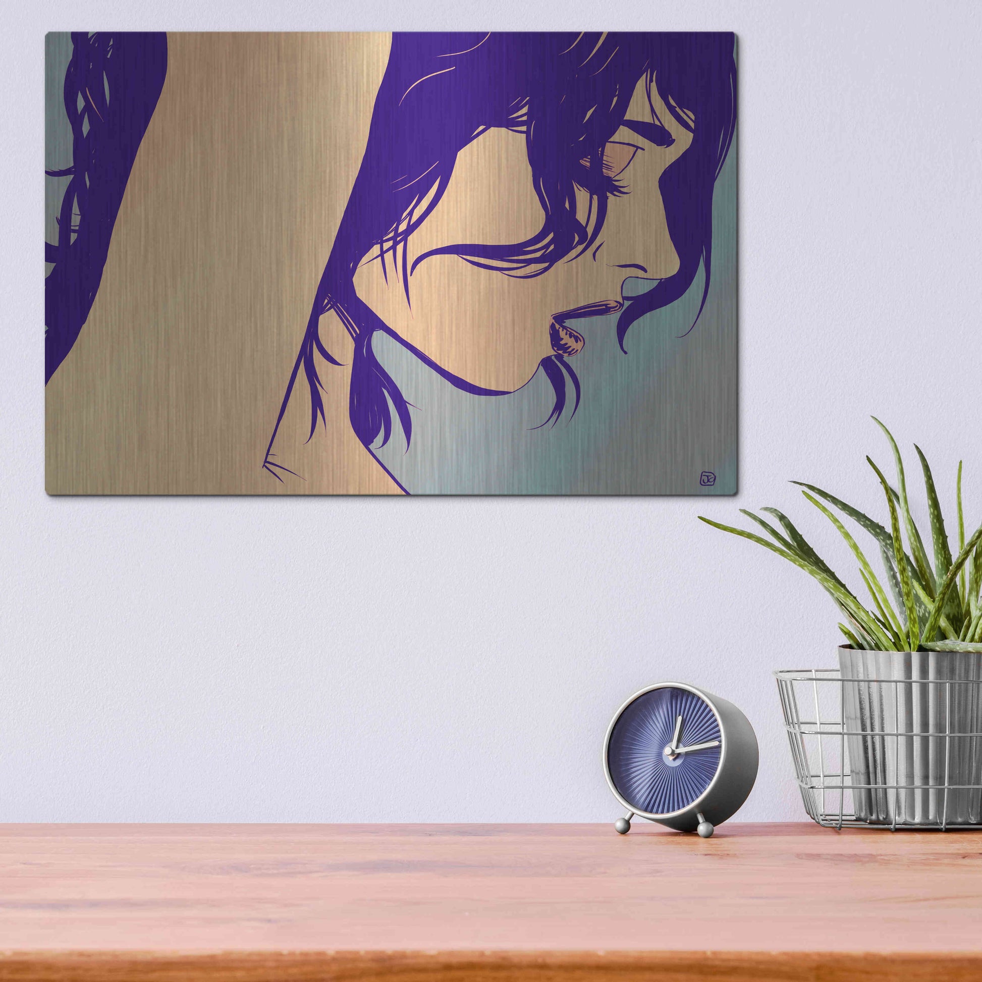 Luxe Metal Art 'Image 153' by Giuseppe Cristiano, Metal Wall Art,16x12