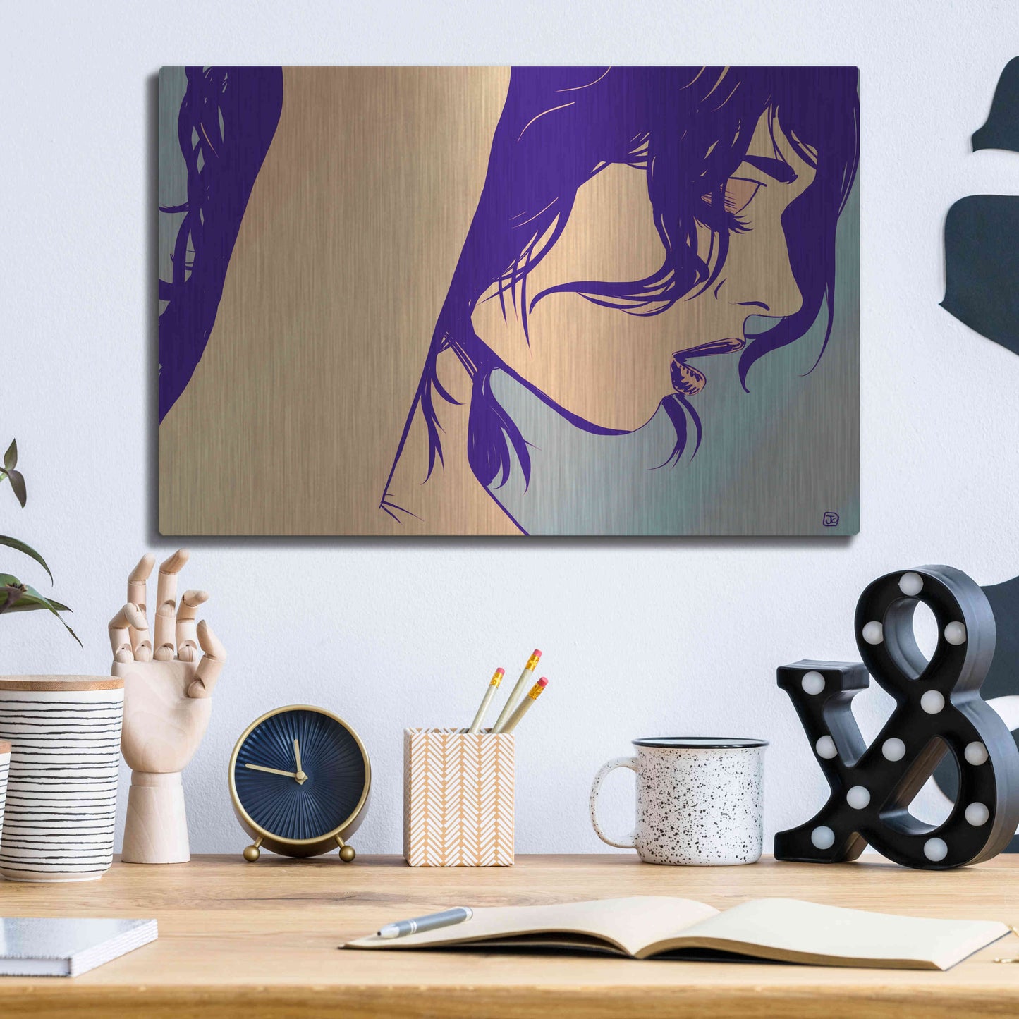 Luxe Metal Art 'Image 153' by Giuseppe Cristiano, Metal Wall Art,16x12