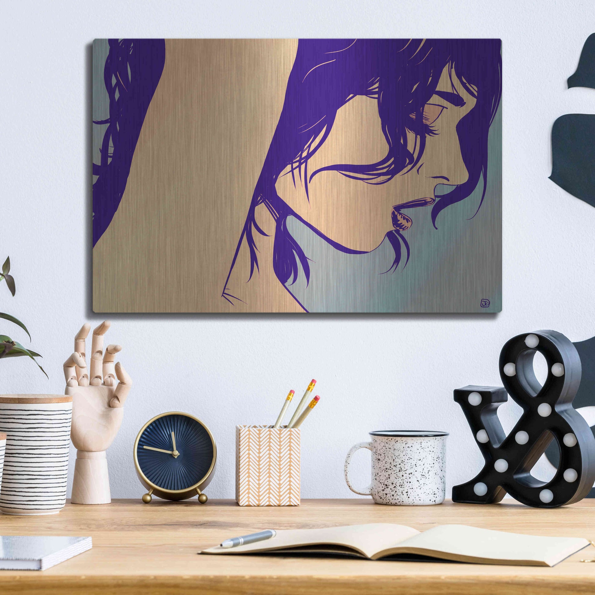 Luxe Metal Art 'Image 153' by Giuseppe Cristiano, Metal Wall Art,16x12