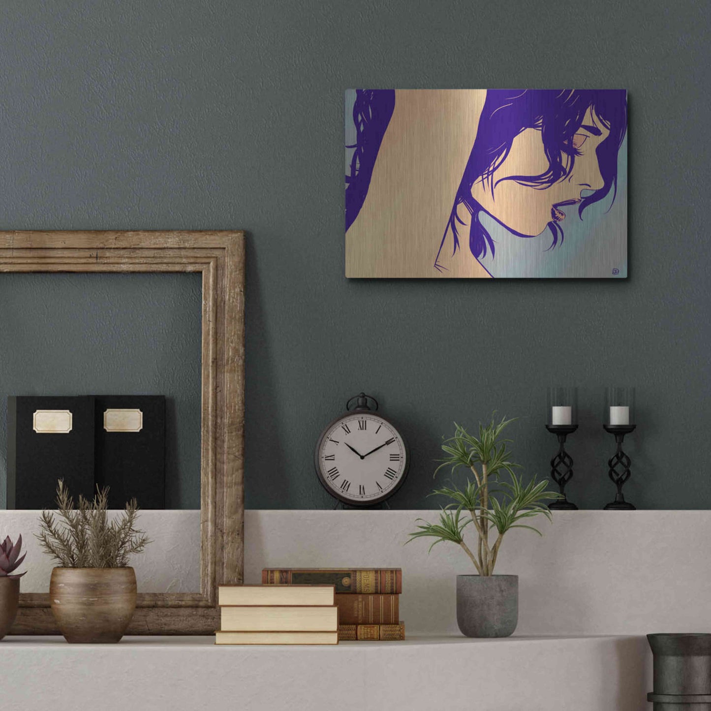 Luxe Metal Art 'Image 153' by Giuseppe Cristiano, Metal Wall Art,16x12