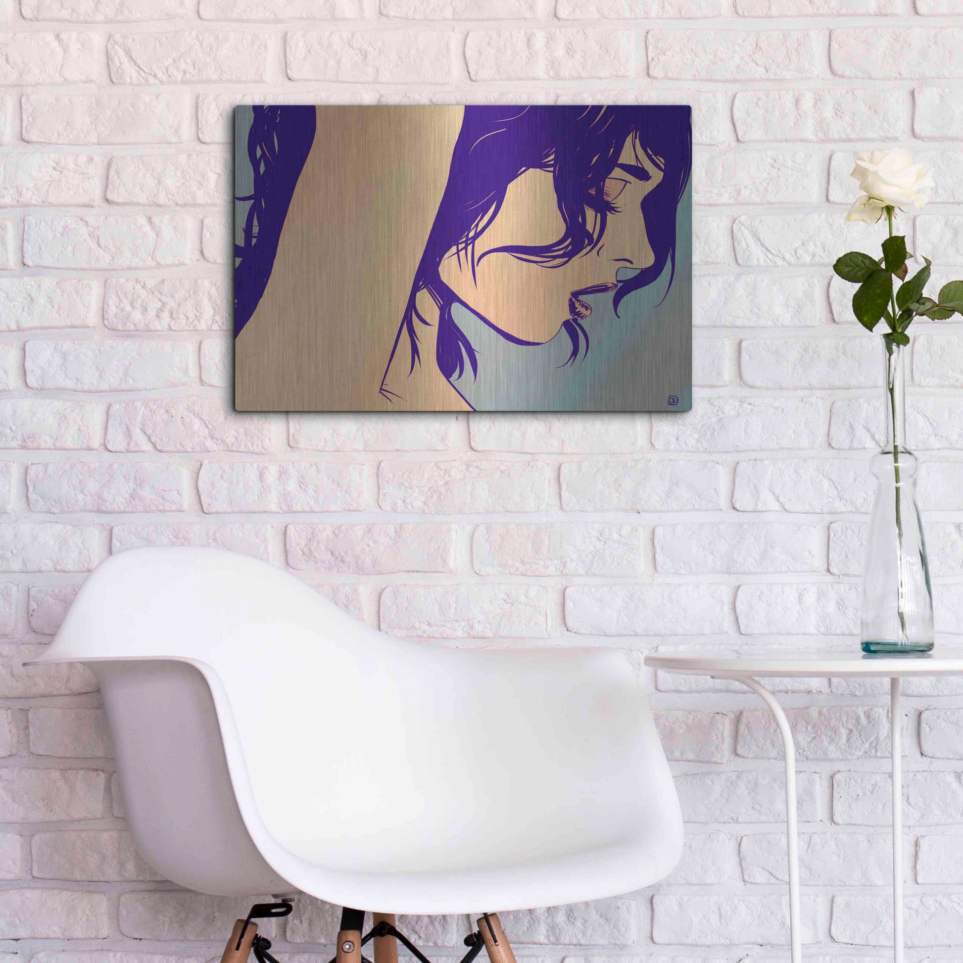 Luxe Metal Art 'Image 153' by Giuseppe Cristiano, Metal Wall Art,24x16