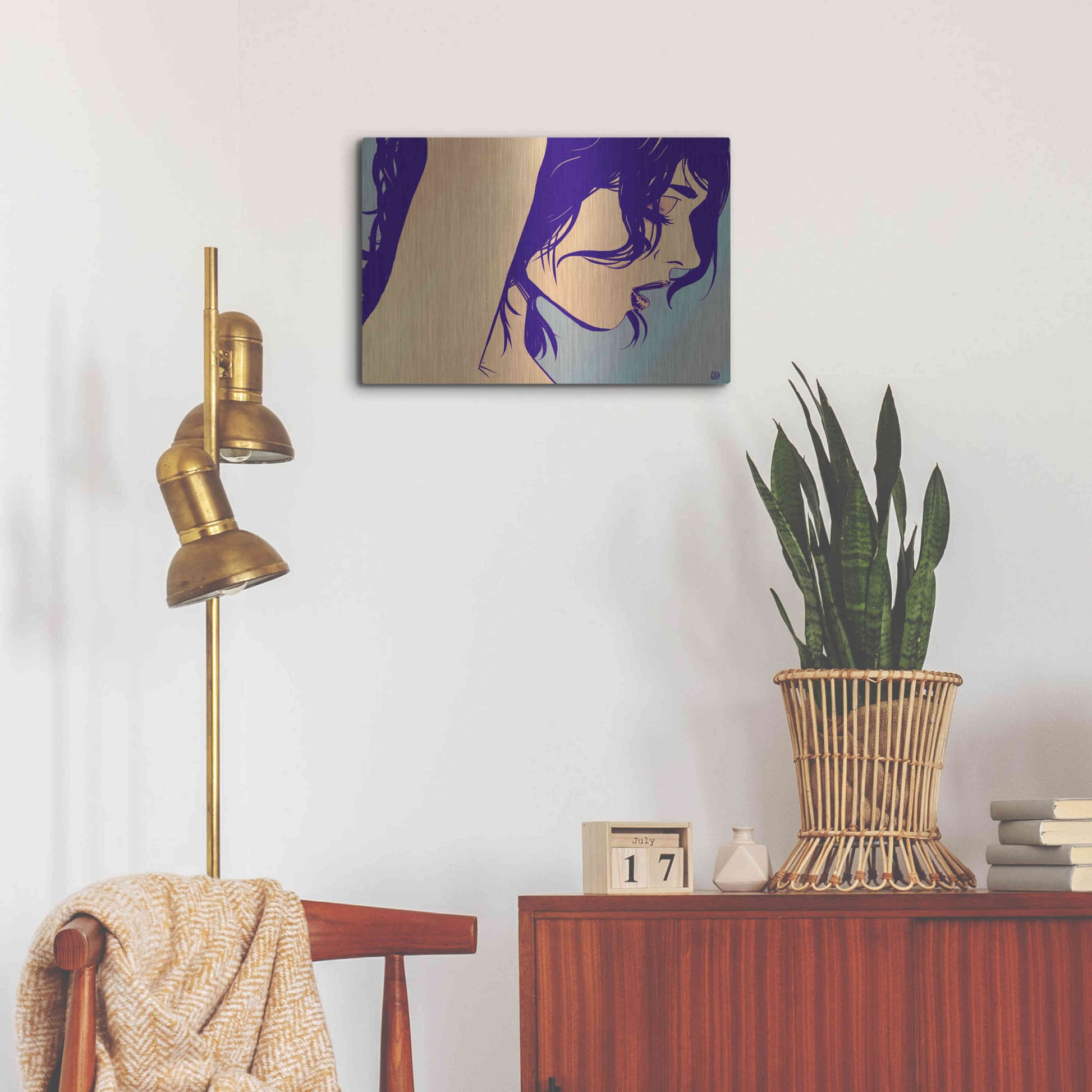 Luxe Metal Art 'Image 153' by Giuseppe Cristiano, Metal Wall Art,24x16