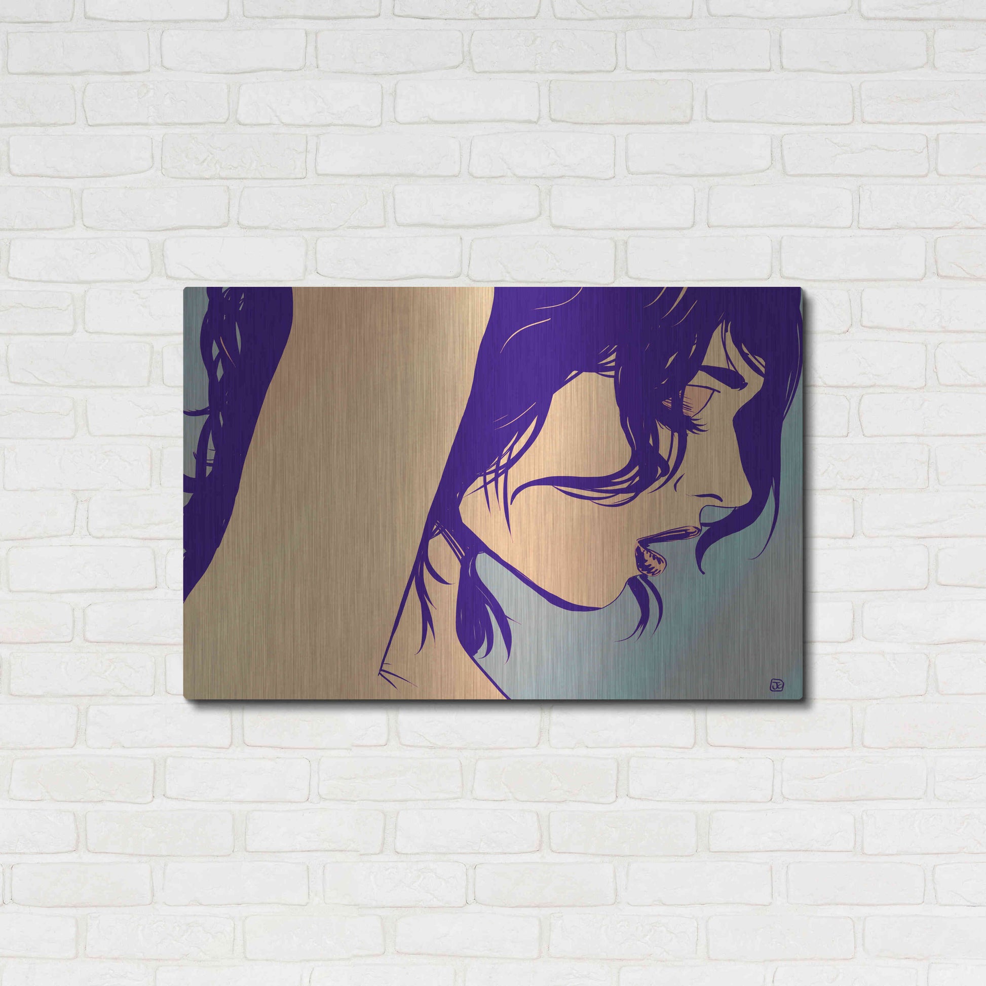 Luxe Metal Art 'Image 153' by Giuseppe Cristiano, Metal Wall Art,36x24