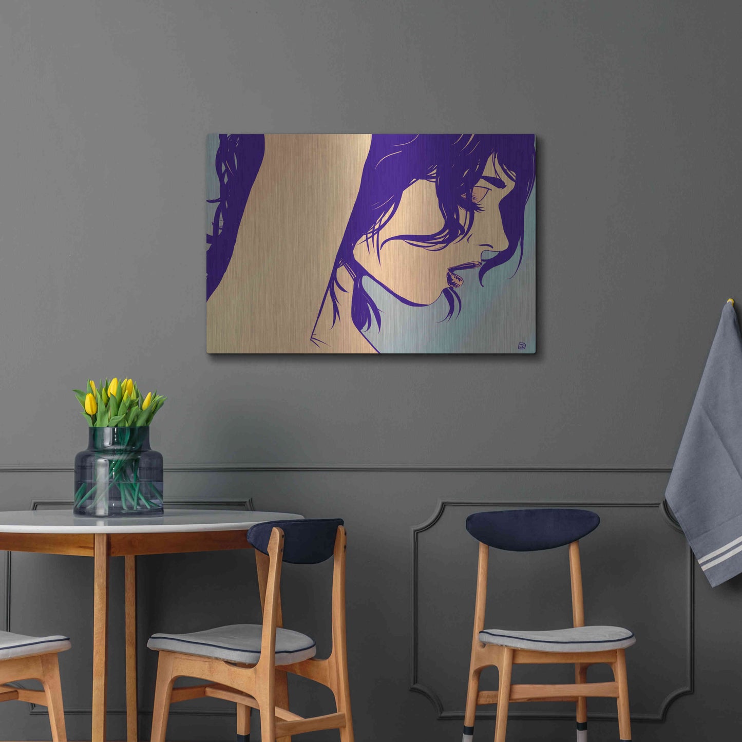 Luxe Metal Art 'Image 153' by Giuseppe Cristiano, Metal Wall Art,36x24