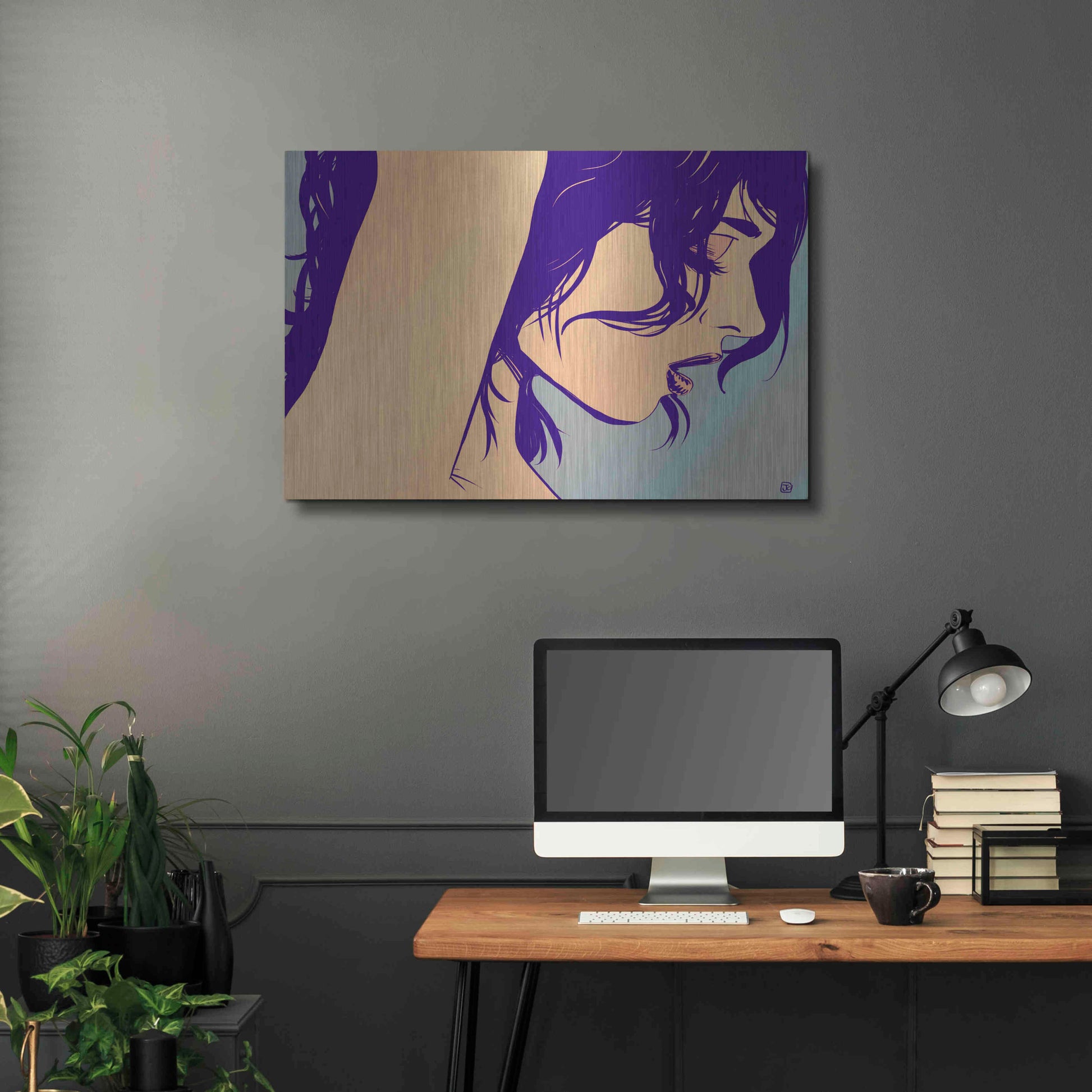 Luxe Metal Art 'Image 153' by Giuseppe Cristiano, Metal Wall Art,36x24