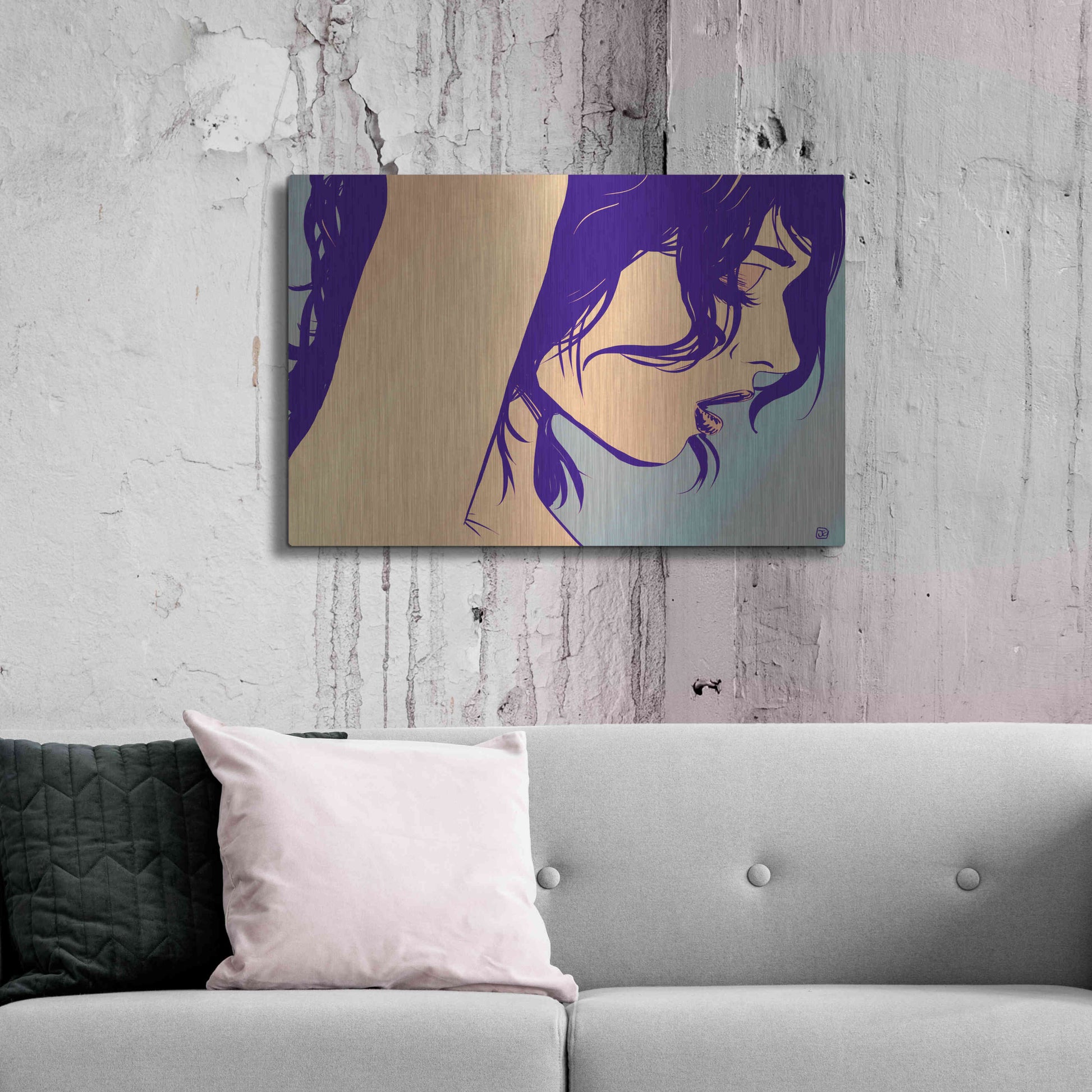 Luxe Metal Art 'Image 153' by Giuseppe Cristiano, Metal Wall Art,36x24