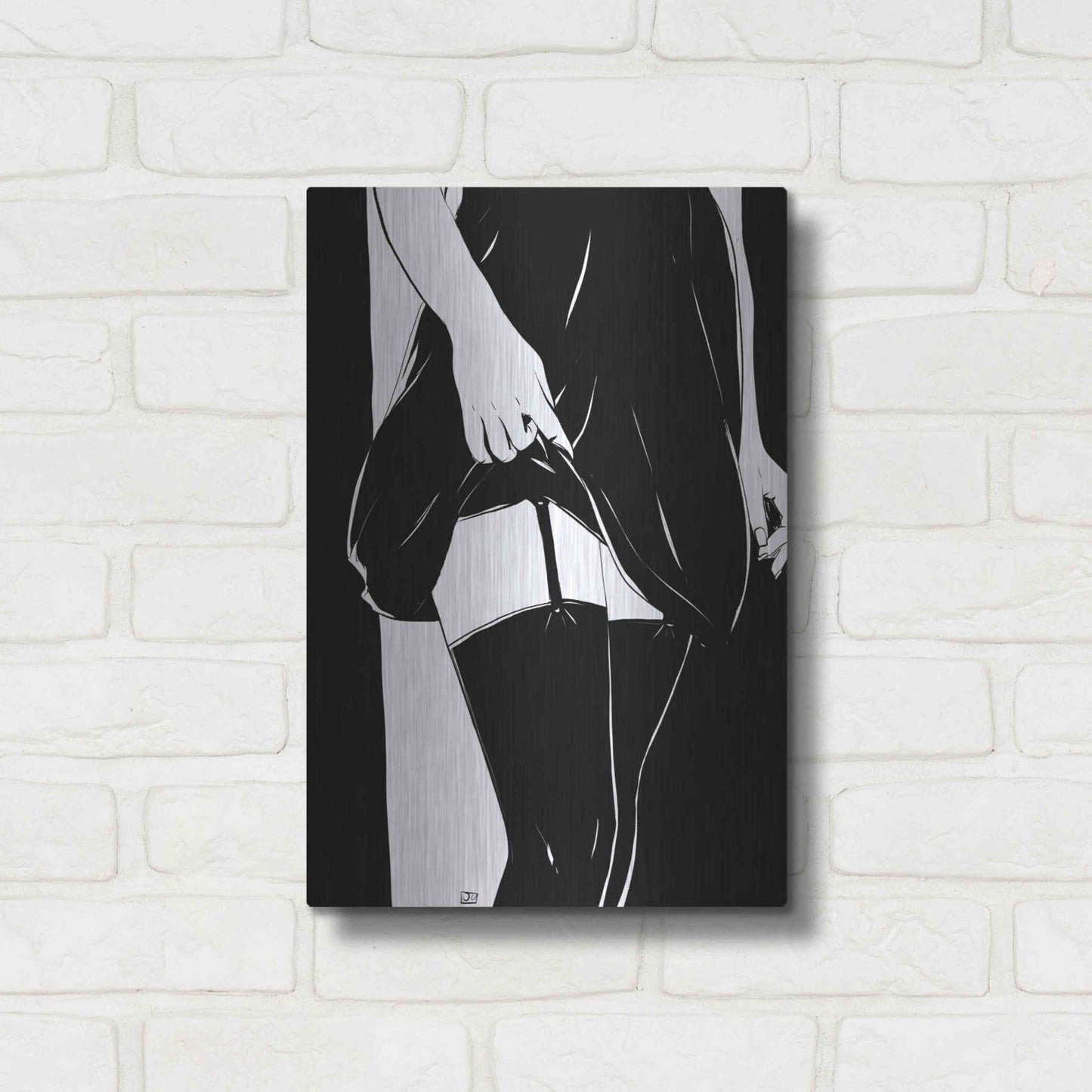 Luxe Metal Art 'Hold On' by Giuseppe Cristiano, Metal Wall Art,12x16