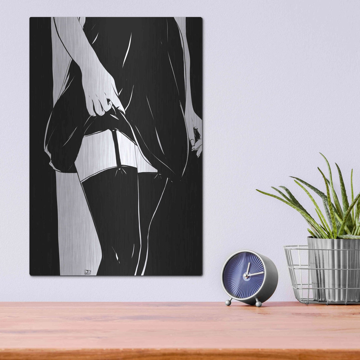 Luxe Metal Art 'Hold On' by Giuseppe Cristiano, Metal Wall Art,12x16