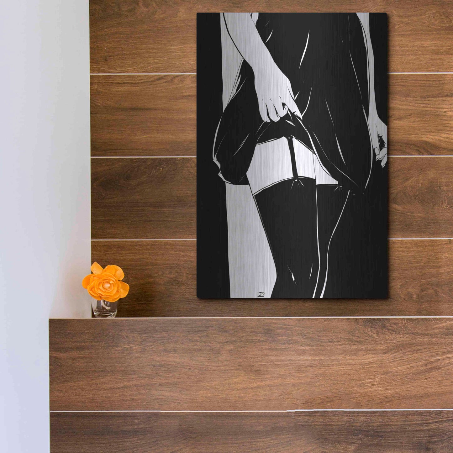 Luxe Metal Art 'Hold On' by Giuseppe Cristiano, Metal Wall Art,12x16