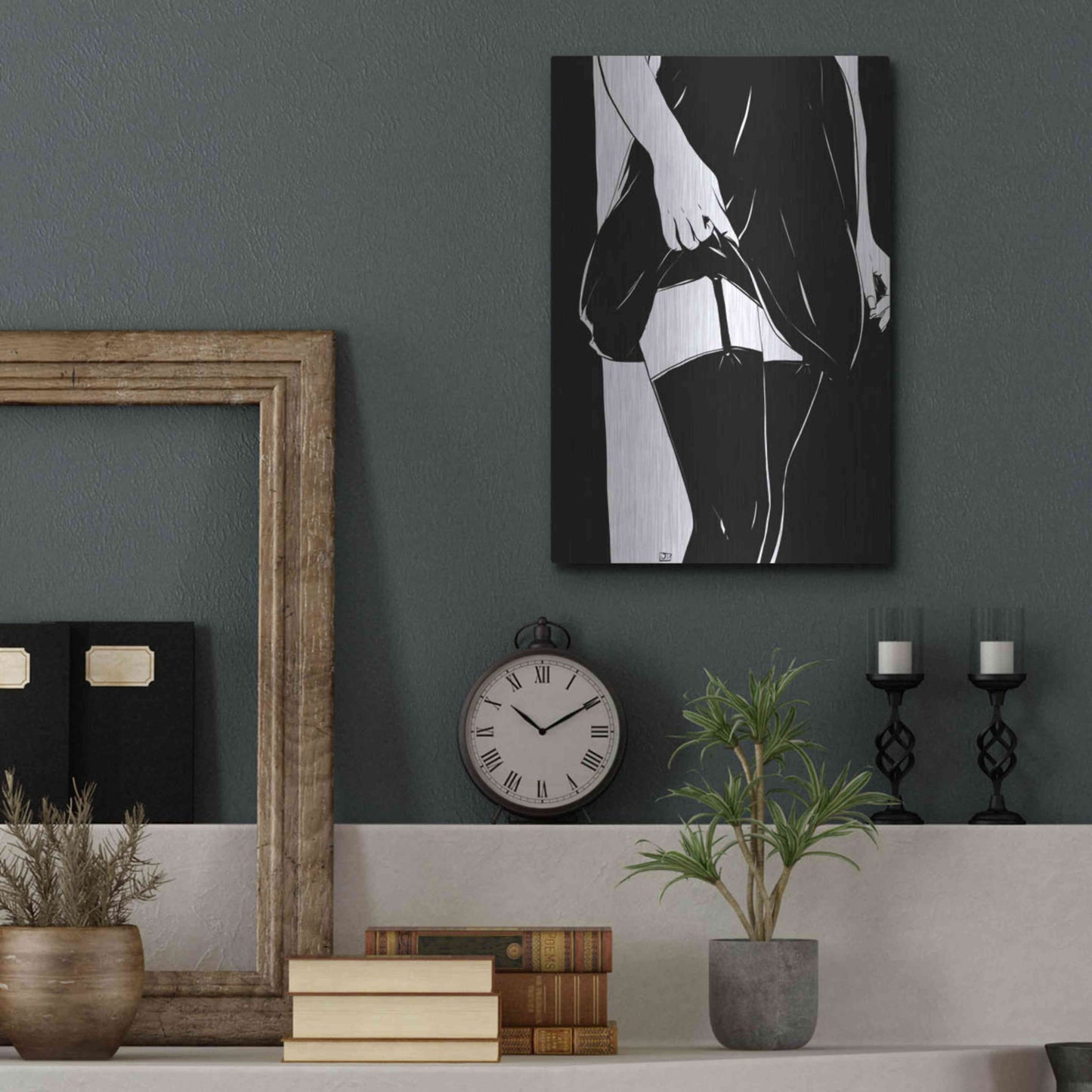 Luxe Metal Art 'Hold On' by Giuseppe Cristiano, Metal Wall Art,12x16