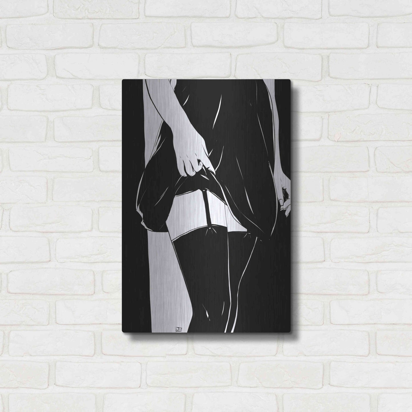 Luxe Metal Art 'Hold On' by Giuseppe Cristiano, Metal Wall Art,16x24