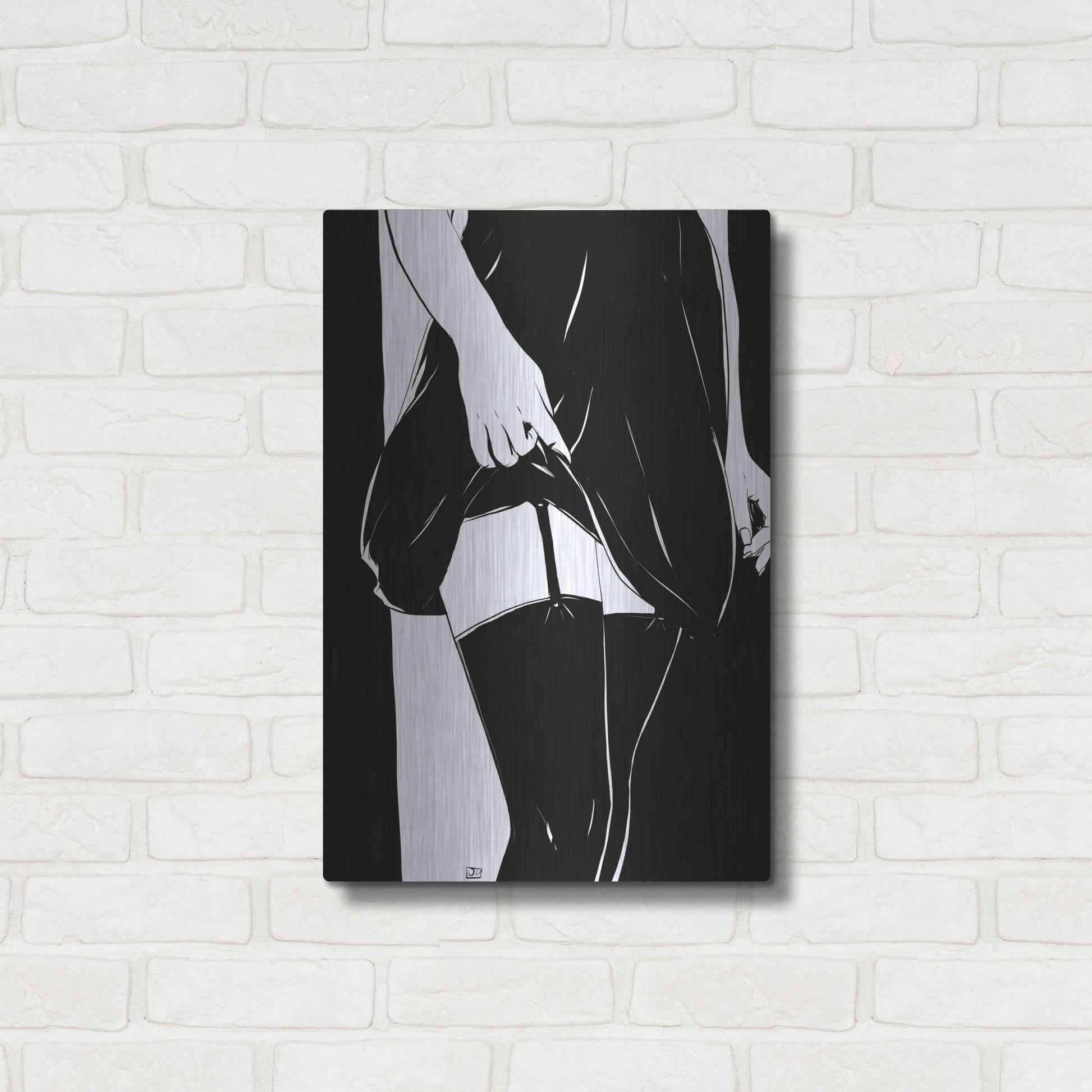 Luxe Metal Art 'Hold On' by Giuseppe Cristiano, Metal Wall Art,16x24