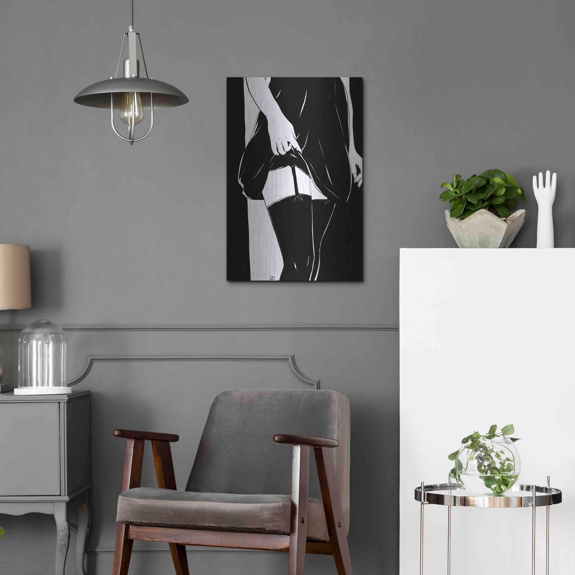 Luxe Metal Art 'Hold On' by Giuseppe Cristiano, Metal Wall Art,16x24