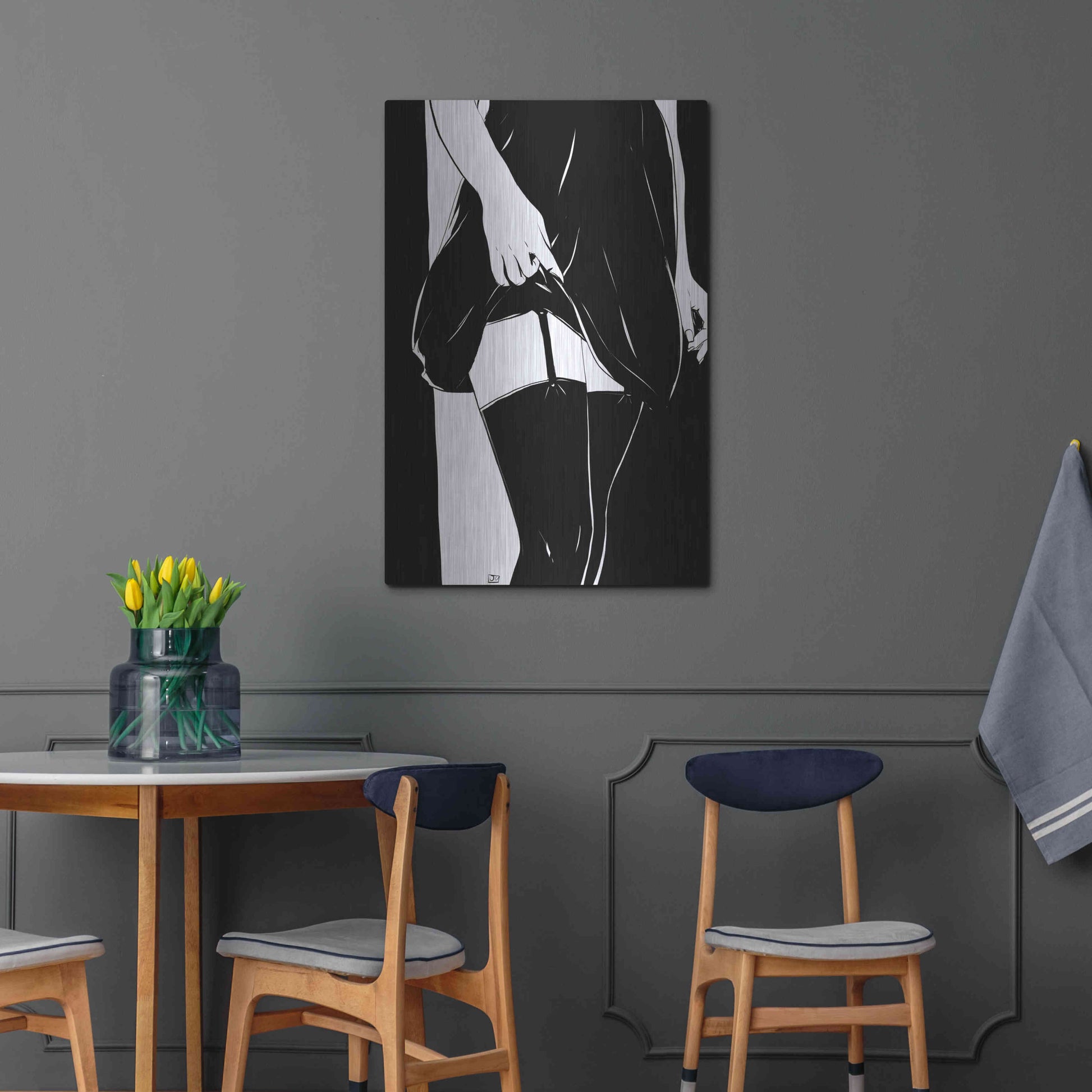 Luxe Metal Art 'Hold On' by Giuseppe Cristiano, Metal Wall Art,24x36