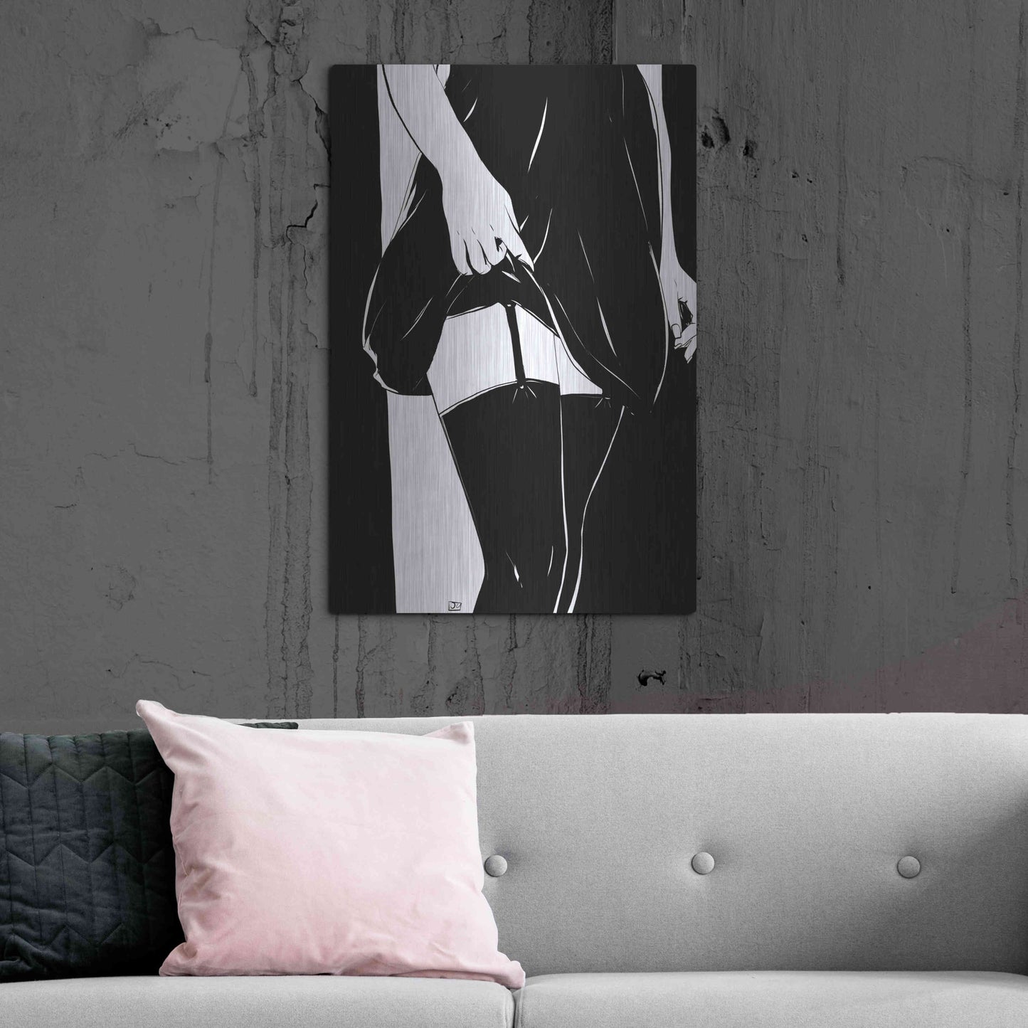 Luxe Metal Art 'Hold On' by Giuseppe Cristiano, Metal Wall Art,24x36