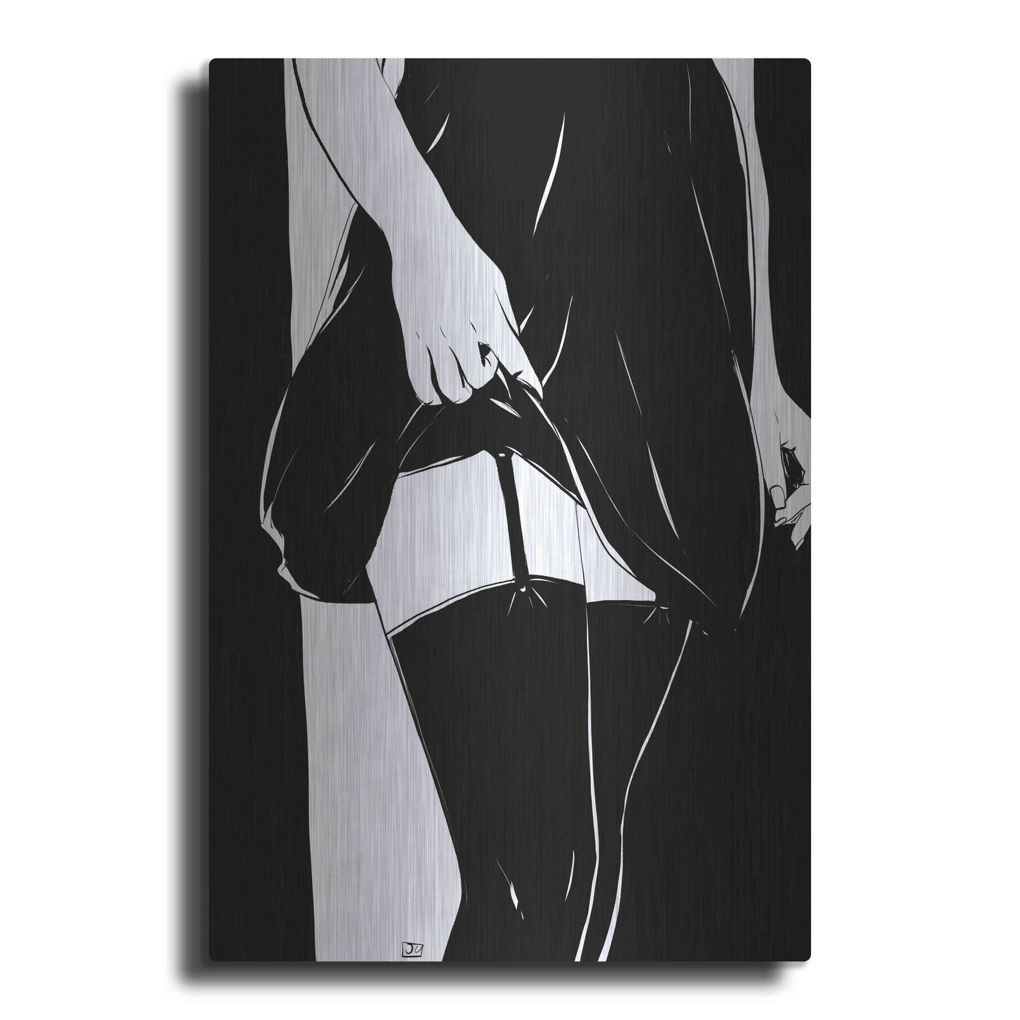 Luxe Metal Art 'Hold On' by Giuseppe Cristiano, Metal Wall Art