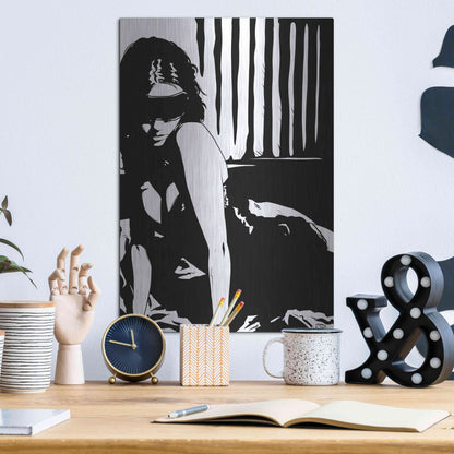 Luxe Metal Art 'Blindfold' by Giuseppe Cristiano, Metal Wall Art,12x16