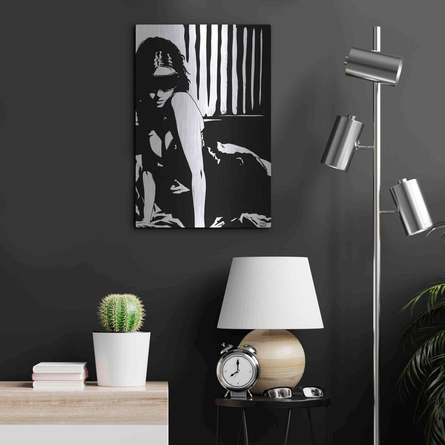 Luxe Metal Art 'Blindfold' by Giuseppe Cristiano, Metal Wall Art,16x24