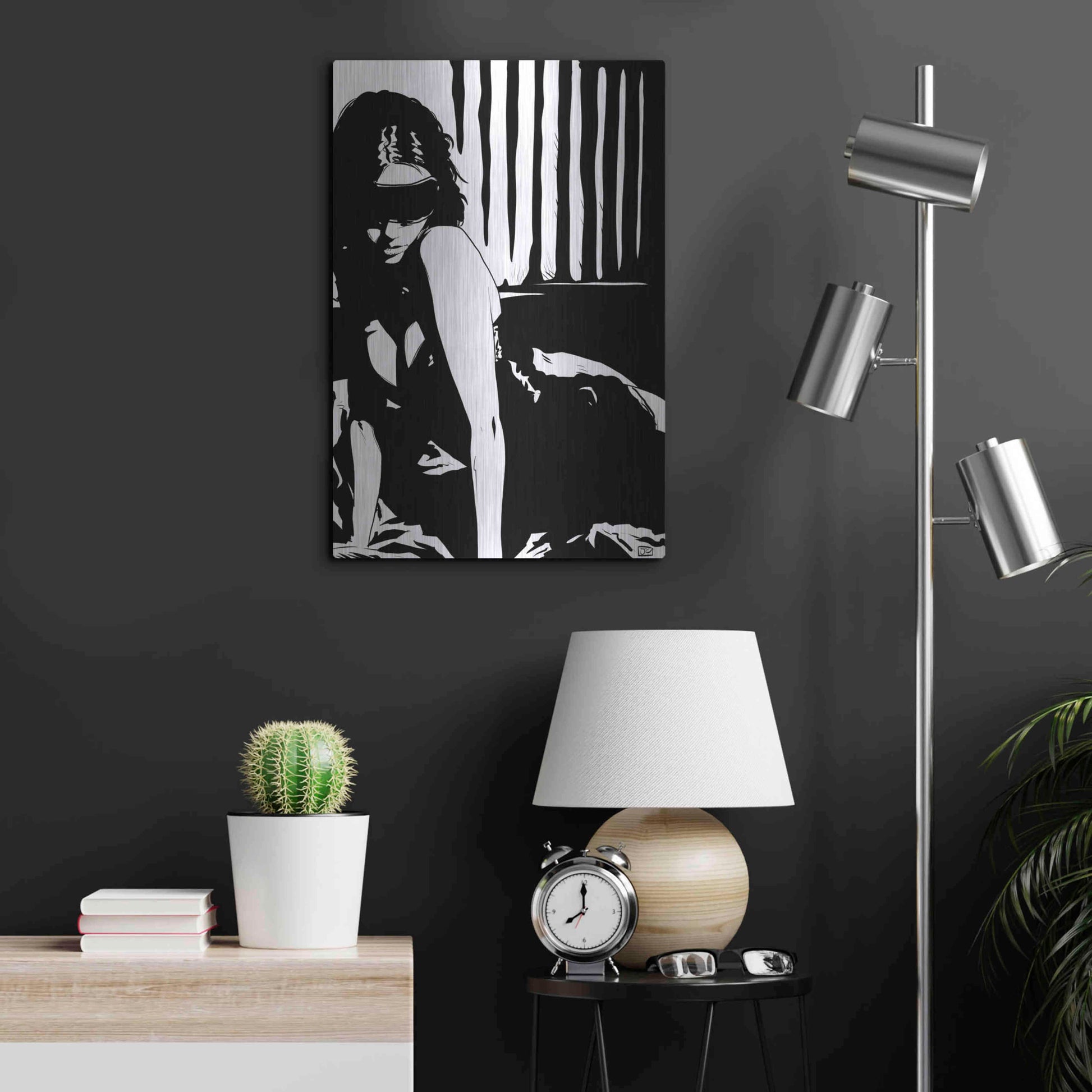 Luxe Metal Art 'Blindfold' by Giuseppe Cristiano, Metal Wall Art,16x24