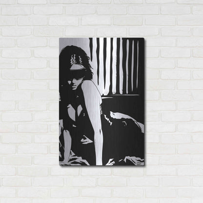 Luxe Metal Art 'Blindfold' by Giuseppe Cristiano, Metal Wall Art,24x36