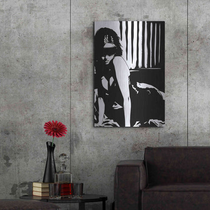 Luxe Metal Art 'Blindfold' by Giuseppe Cristiano, Metal Wall Art,24x36